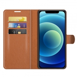 Etui Marron pour Samsung Galaxy S23 avec porte-cartes intégré photo 3