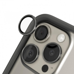 Coque RhinoShield pour iPhone 13 série Crystal Clear contour caméra noir