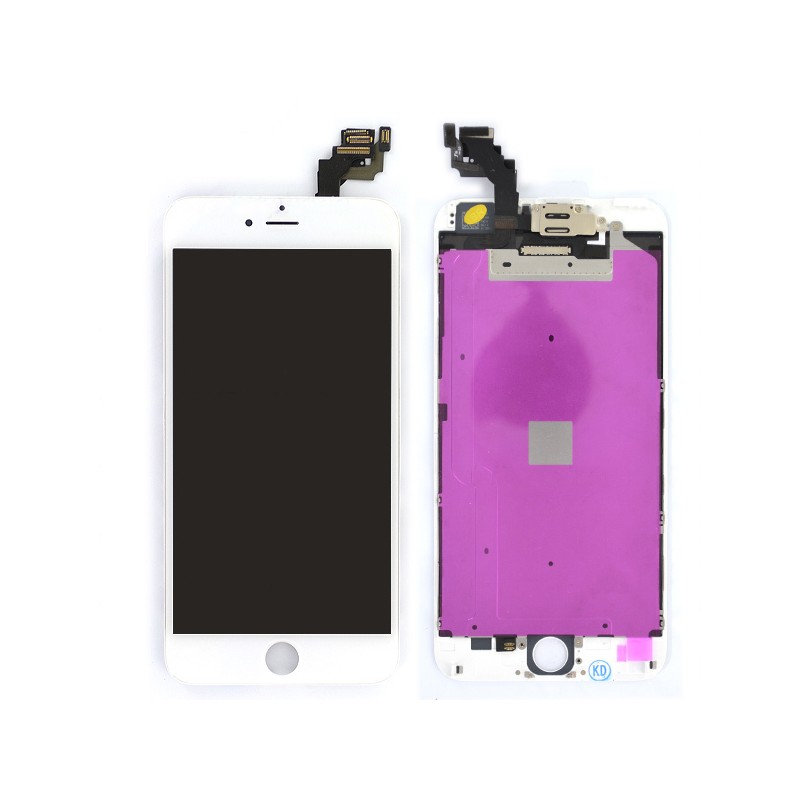 Vitre Tactile Sur Châssis Ecran iPhone 6 Blanc/Noir LCD RETINA ORIGINAL