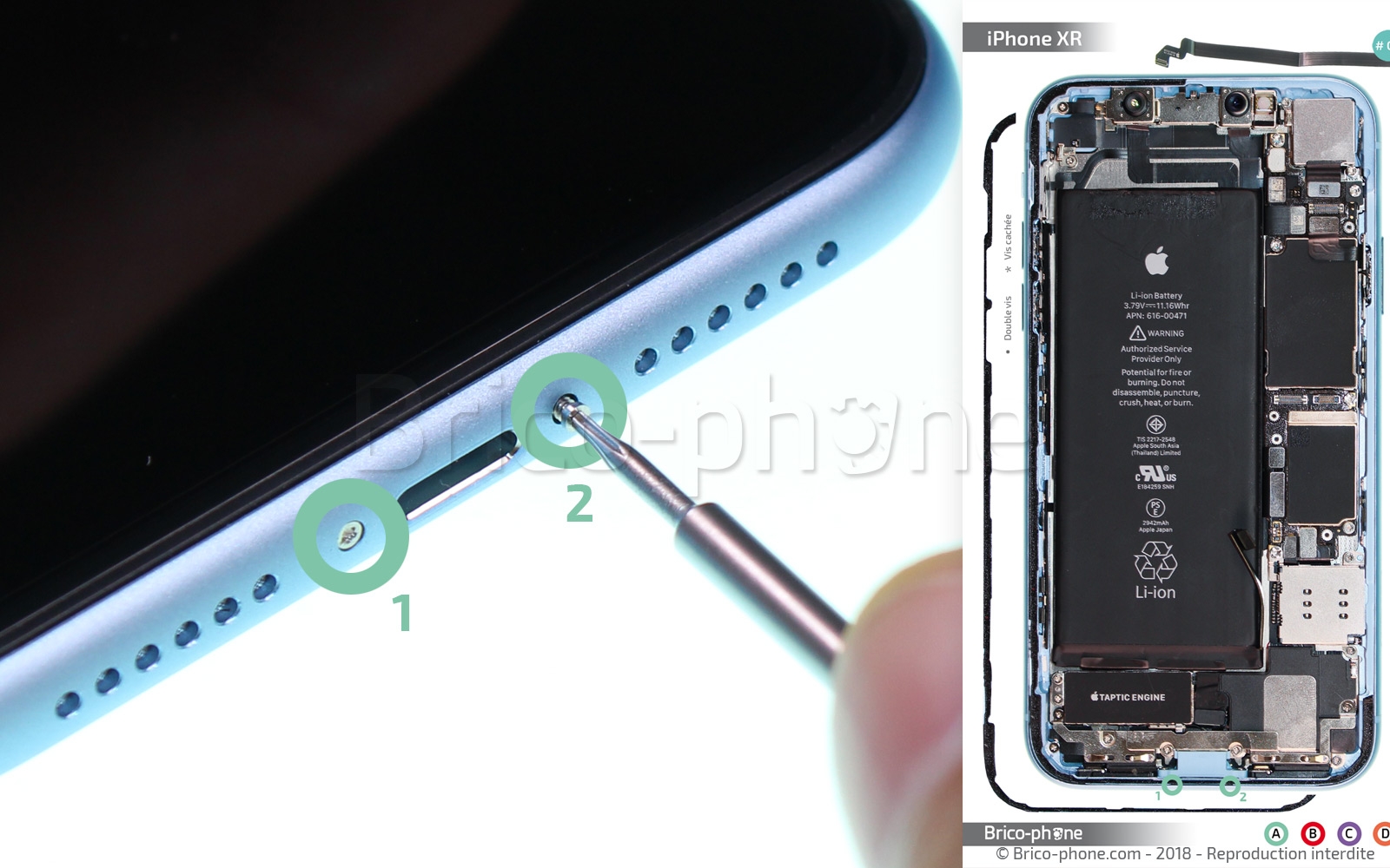 Tutoriel iPhone XR : remplacer l'écran (vitre tactile + LCD +
