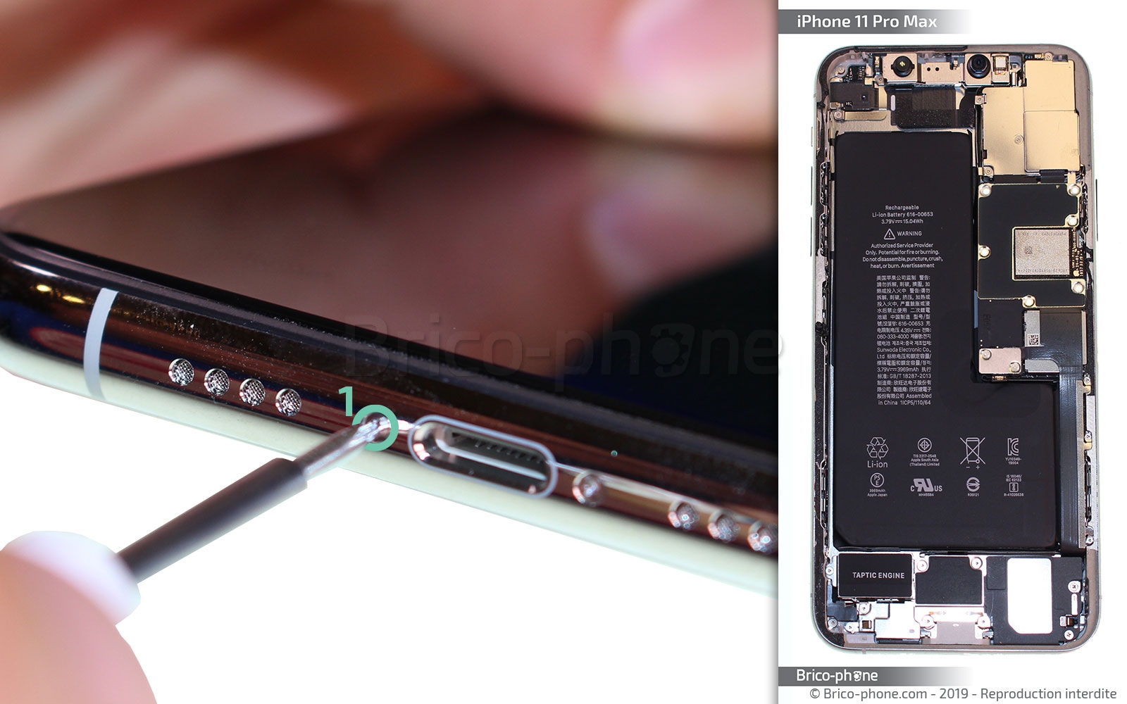 Changer l'écran cassé de votre iPhone 11 Pro Max si vous avez cassé votre  écran