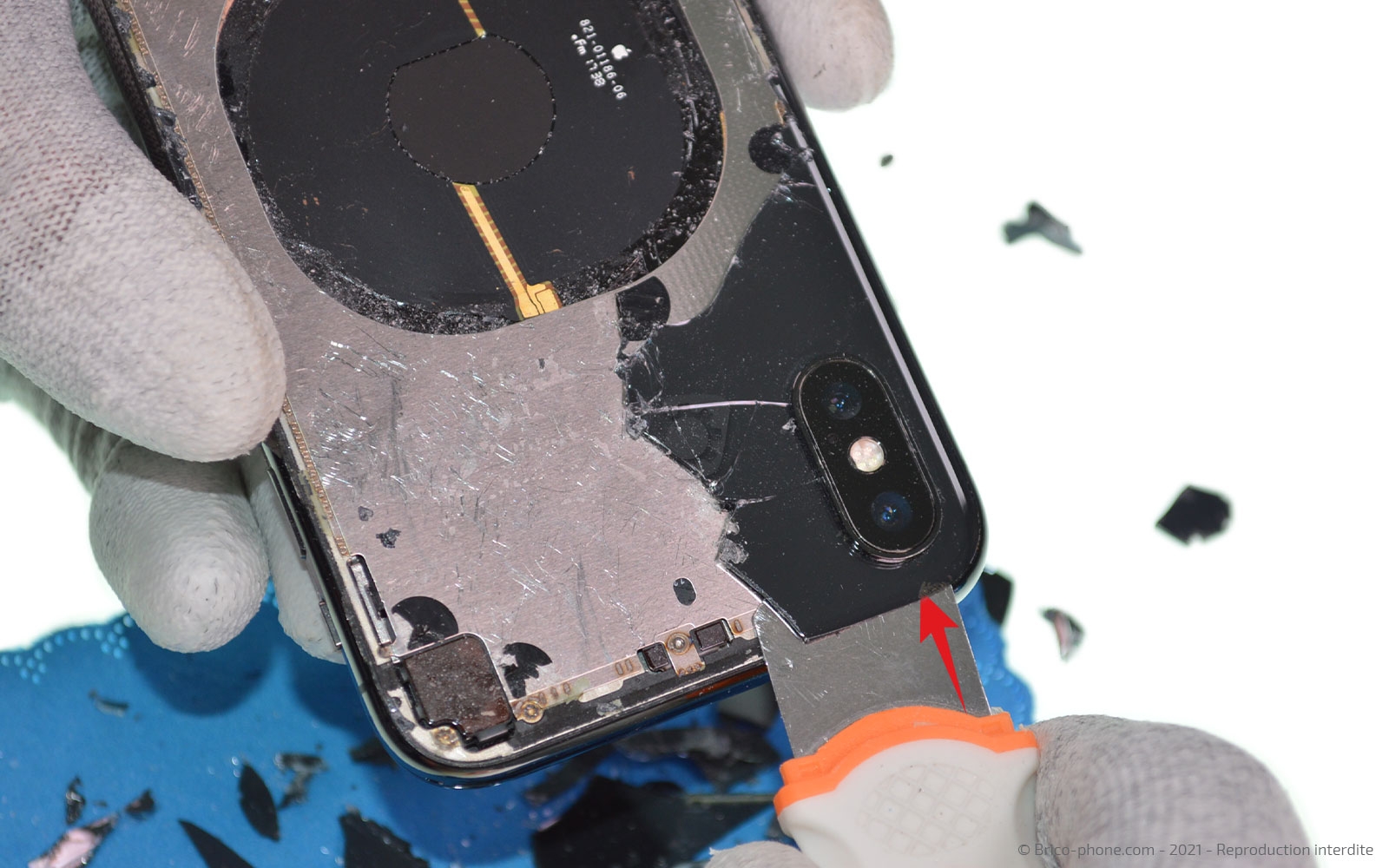 Restoration )Comment Changer Vitre Arrier iPhone X- Xr- Xs