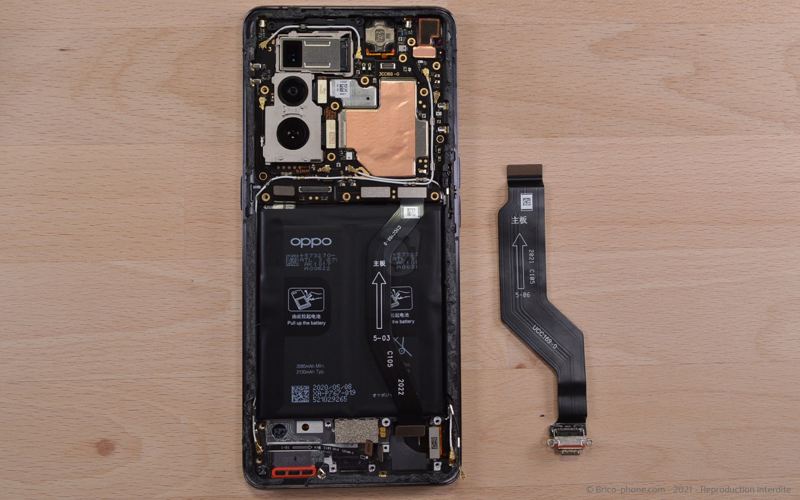 Changement du connecteur de charge sur Find X2 Pro photo 3