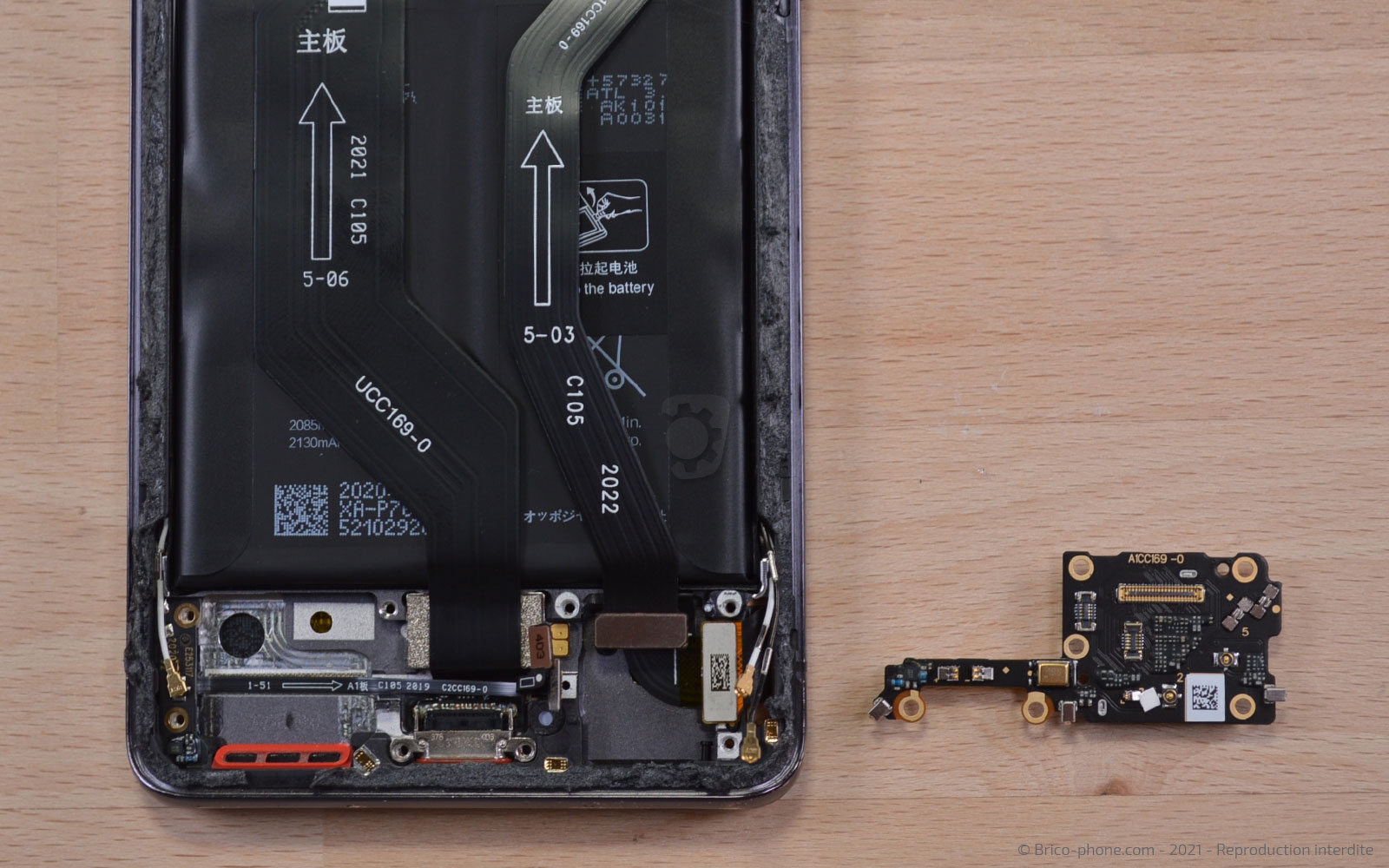 Changement du connecteur de charge sur Find X2 Pro photo 4