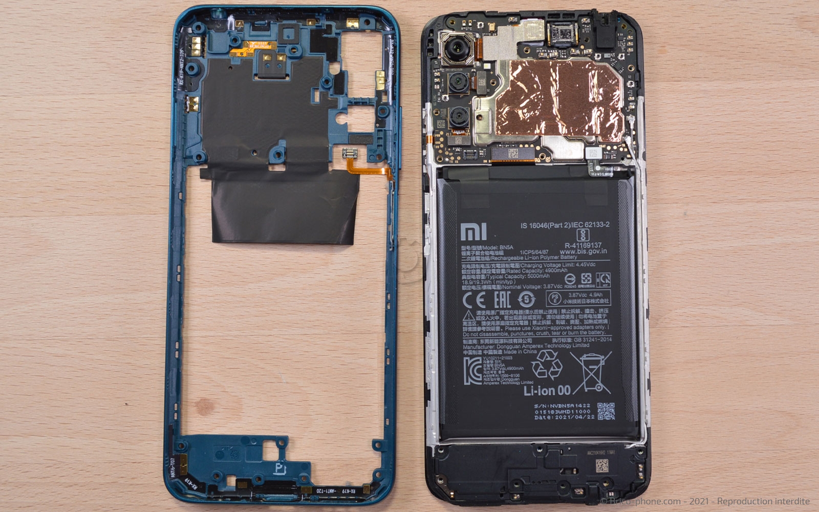 Changement de batterie sur Poco M3 Pro photo 4