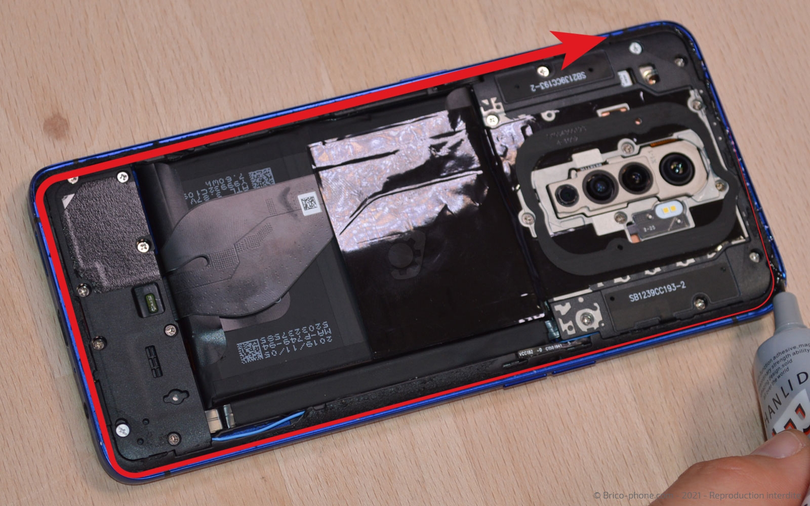 Changement de batterie  sur Realme X2 Pro photo 3