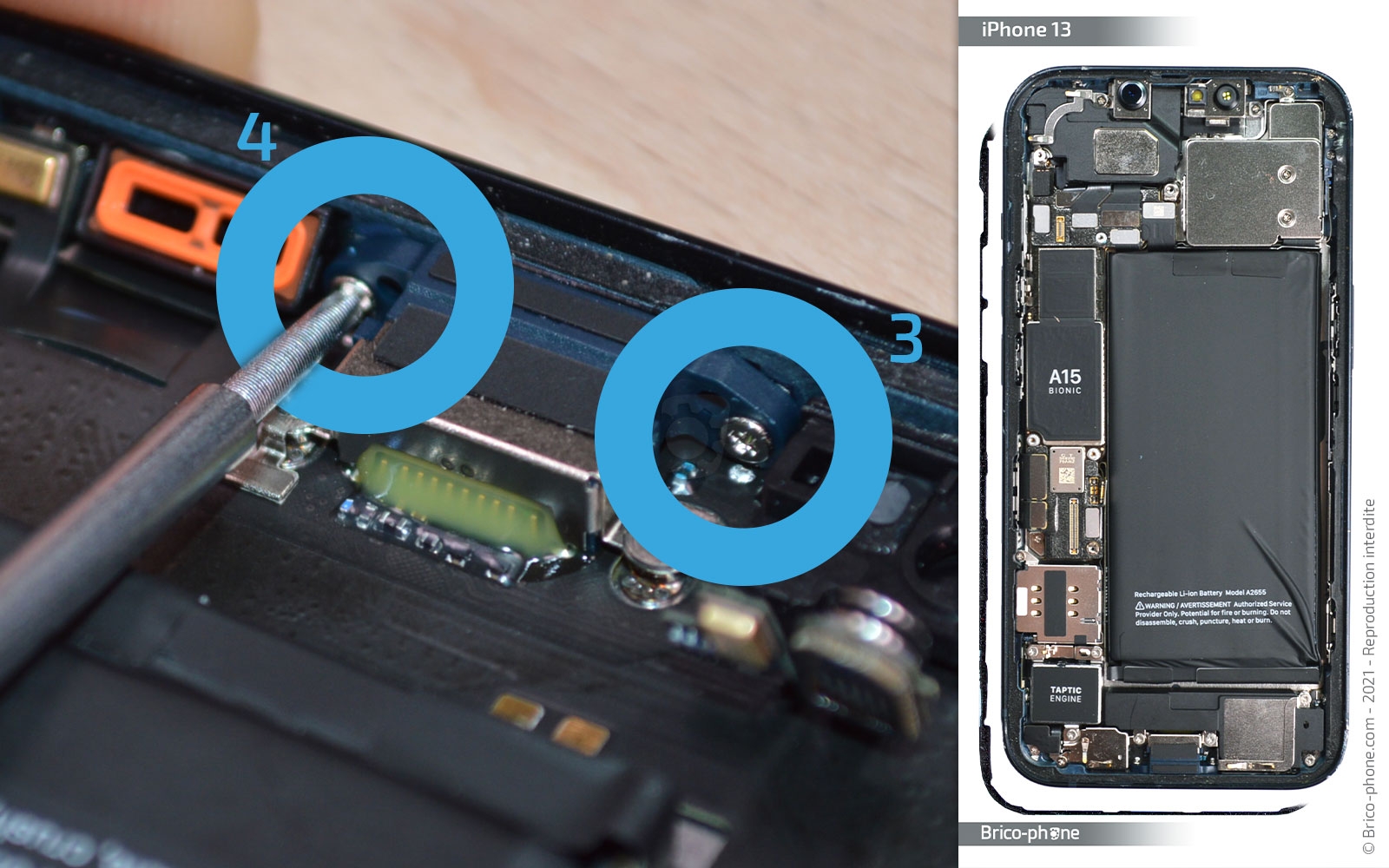 Changement du connecteur de charge sur iPhone 13 photo 3