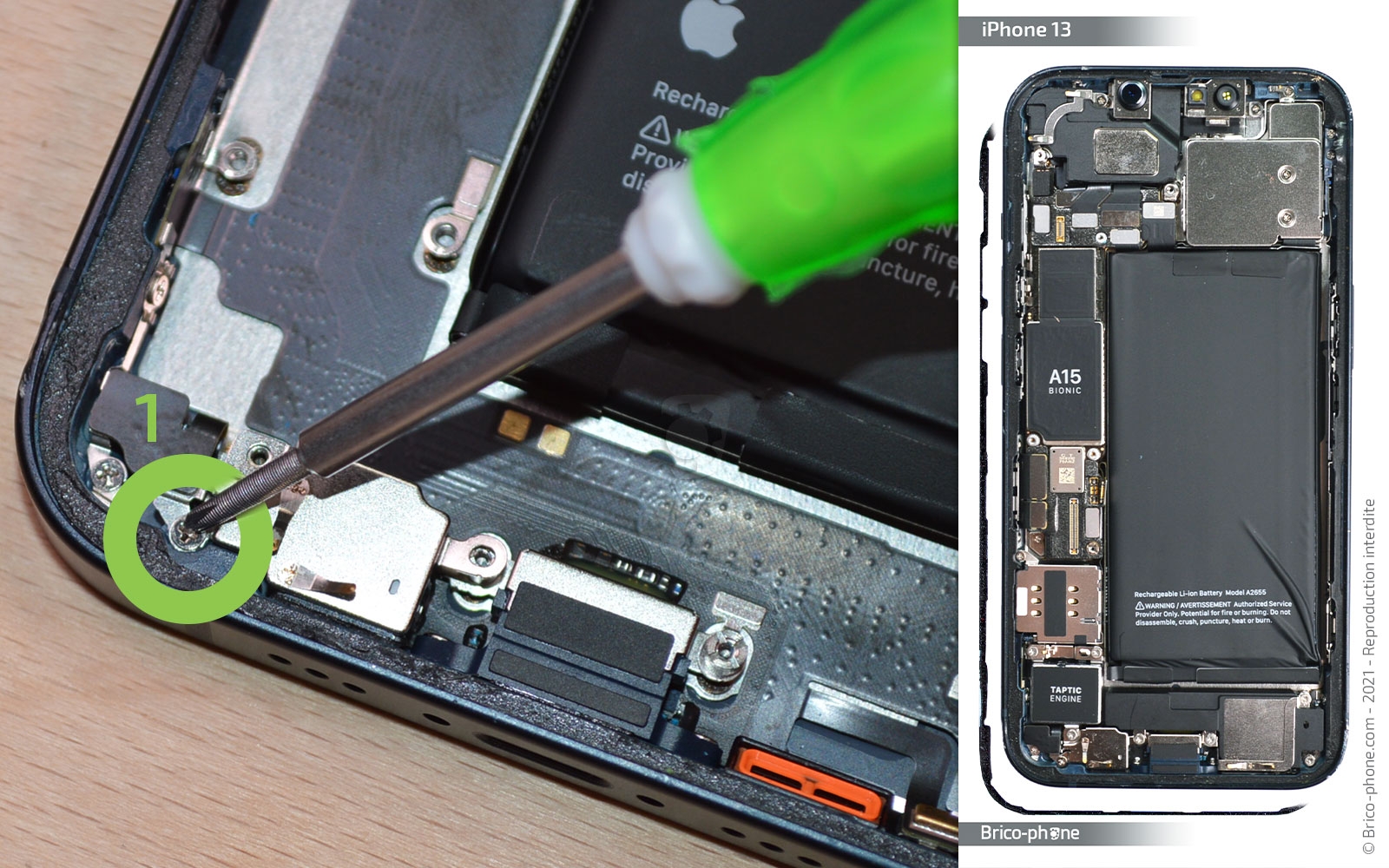 Changement du connecteur de charge sur iPhone 13 photo 1
