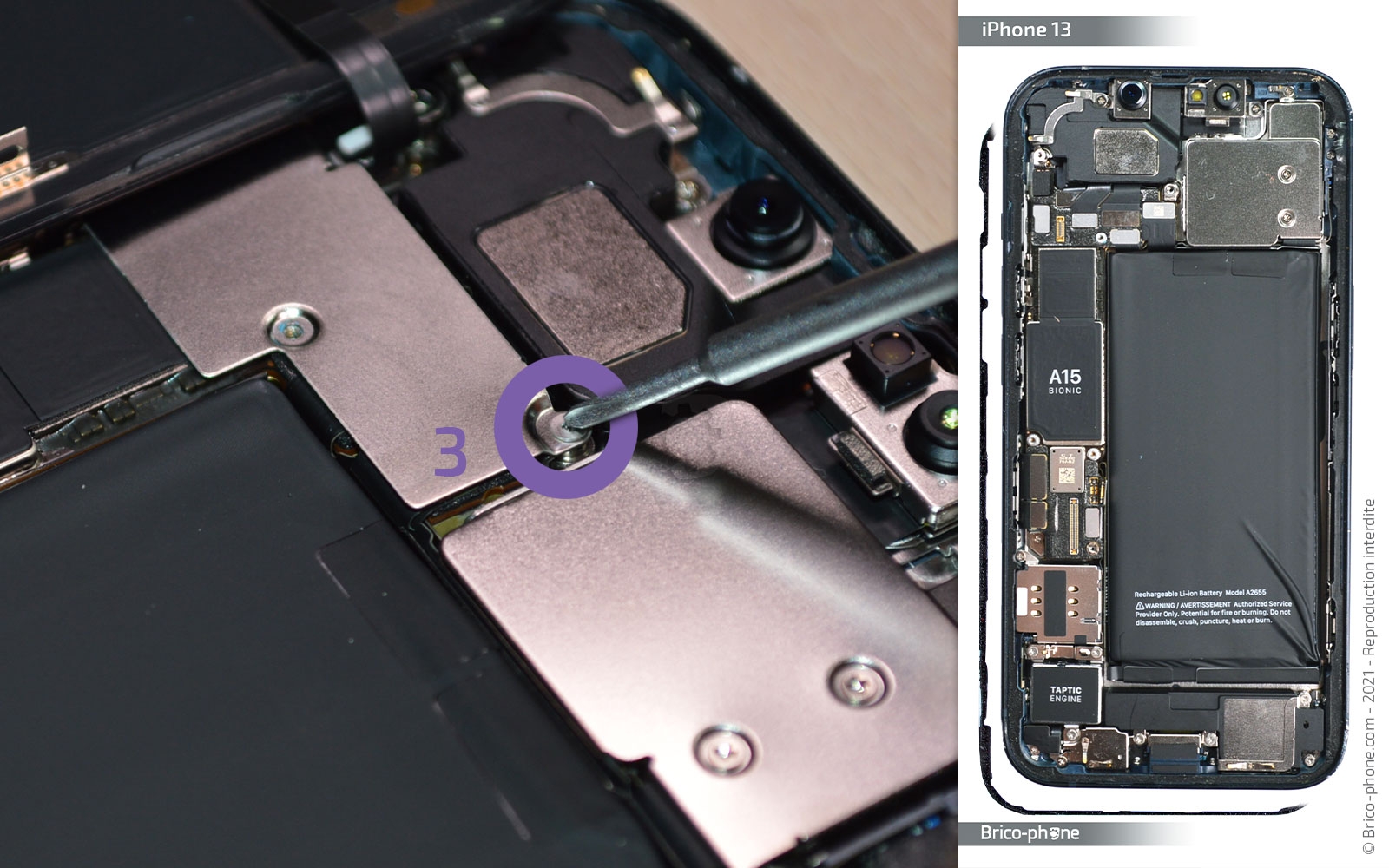 Changement du connecteur de charge sur iPhone 13 photo 2