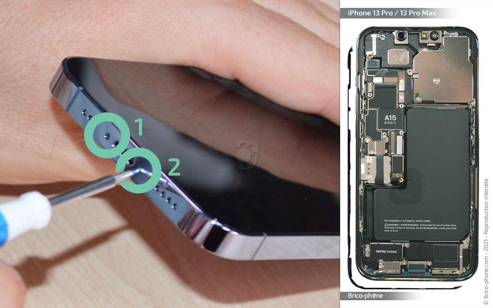 Changement de l'écran (vitre + Oled) sur iPhone 13 Pro photo 1