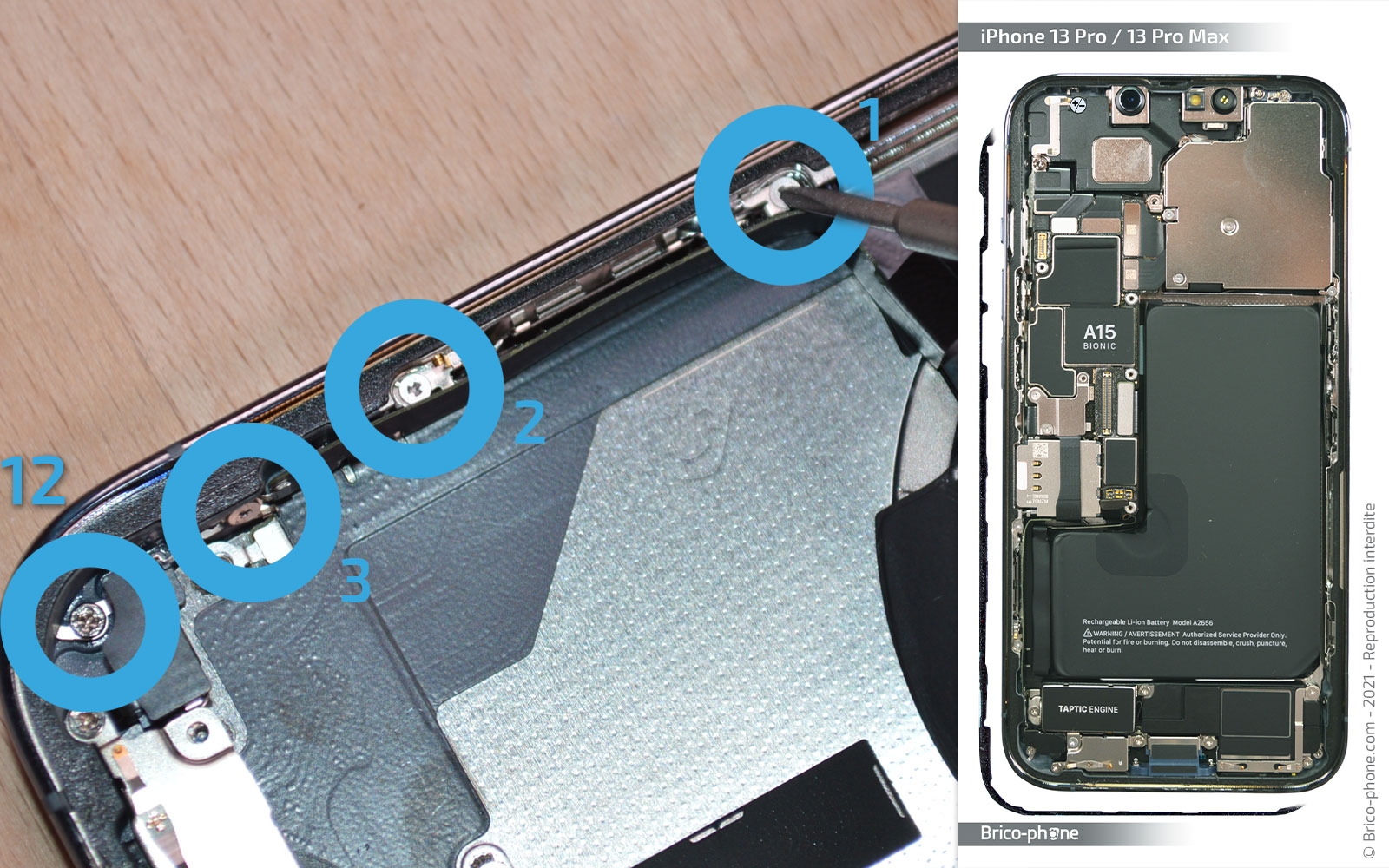 Changement du connecteur de charge sur iPhone 13 Pro photo 1