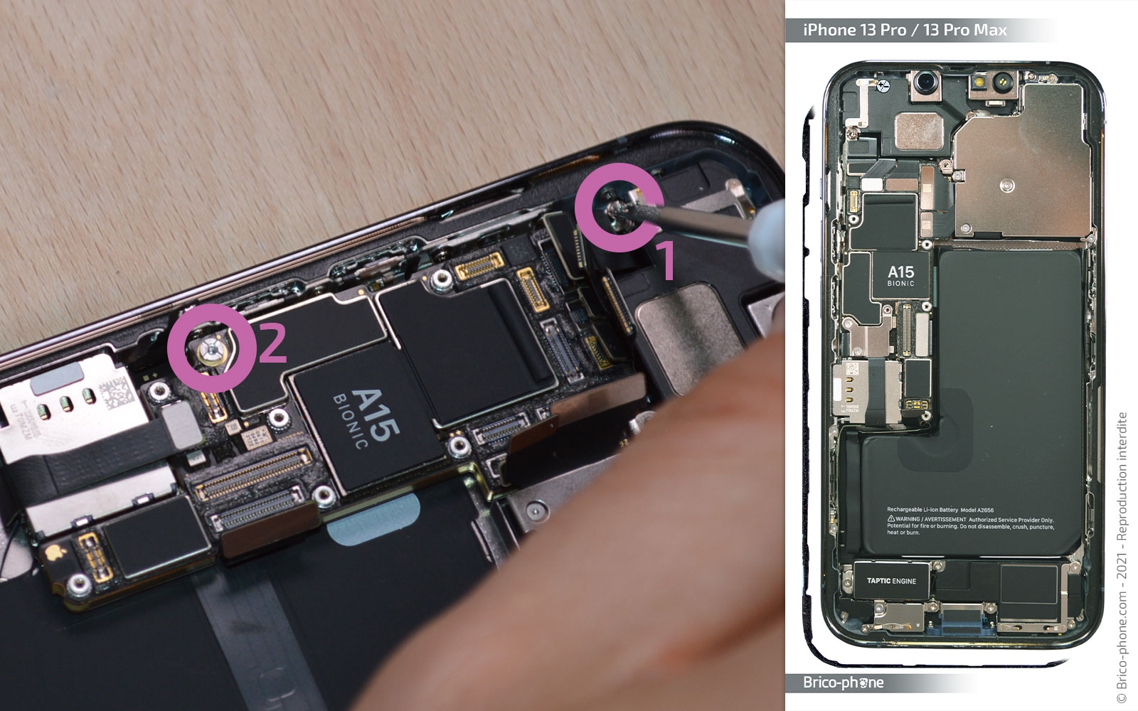 Changement du connecteur de charge sur iPhone 13 Pro photo 1
