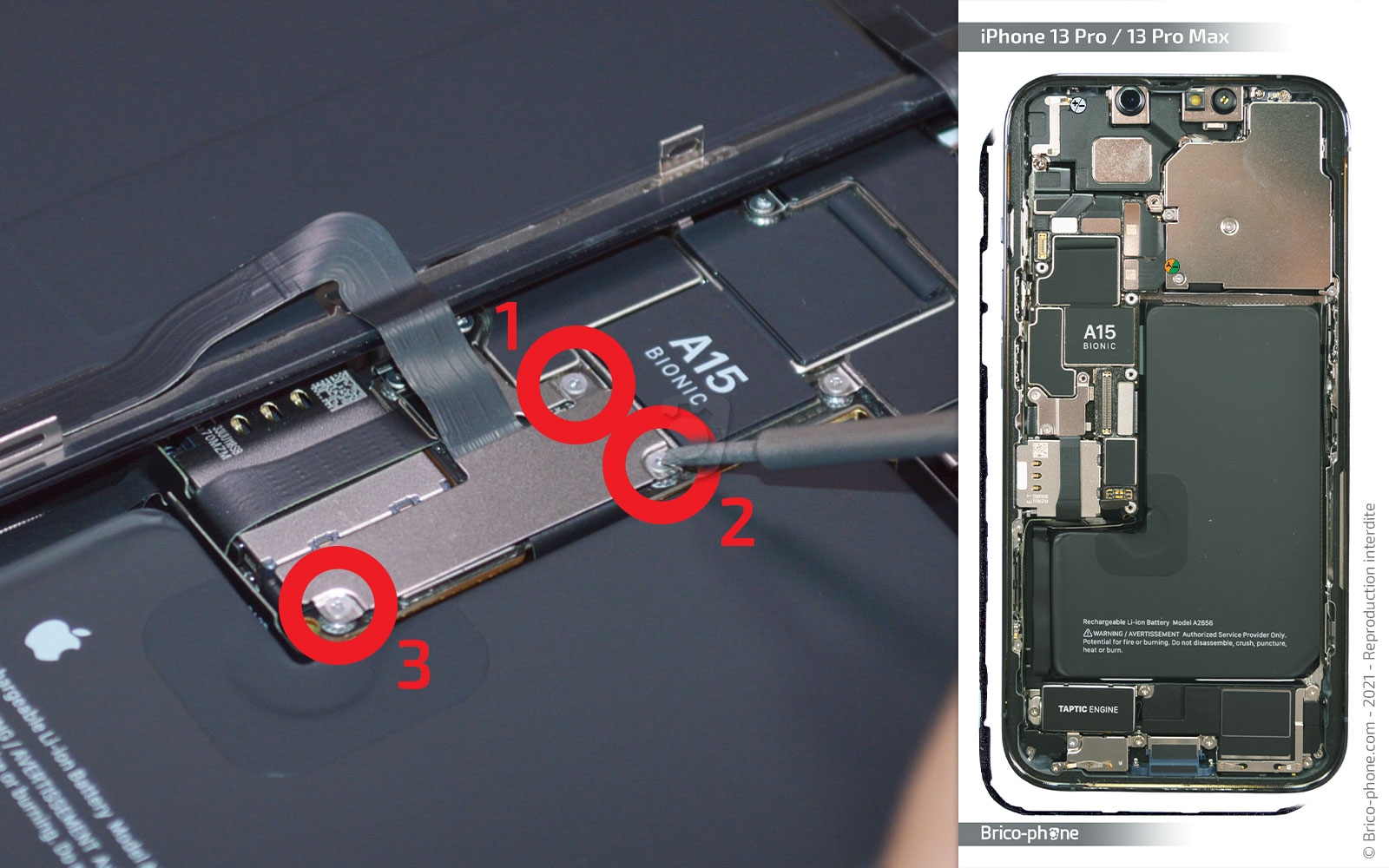 Changement du module triple caméras arrière sur iPhone 13 Pro photo 1