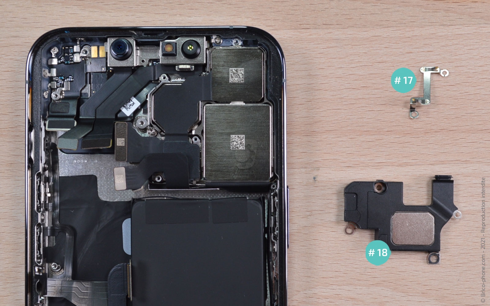 Changement du buzzer (HP interne) sur iPhone 13 Pro photo 3