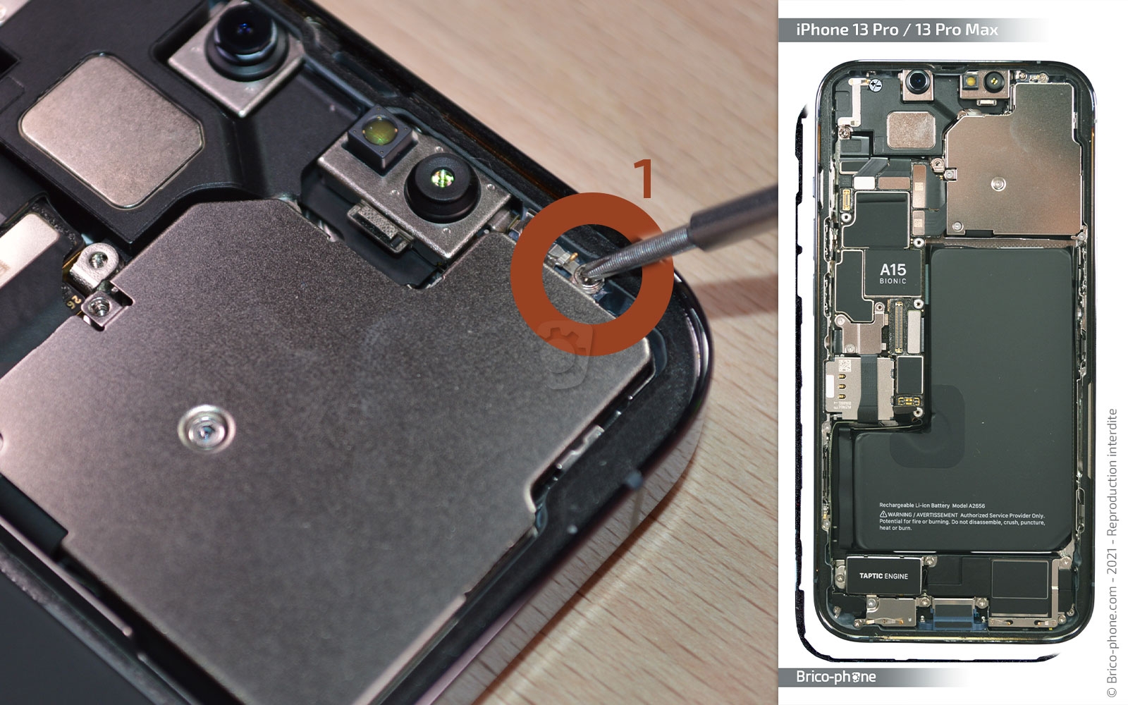 Changement du buzzer (HP interne) sur iPhone 13 Pro photo 2