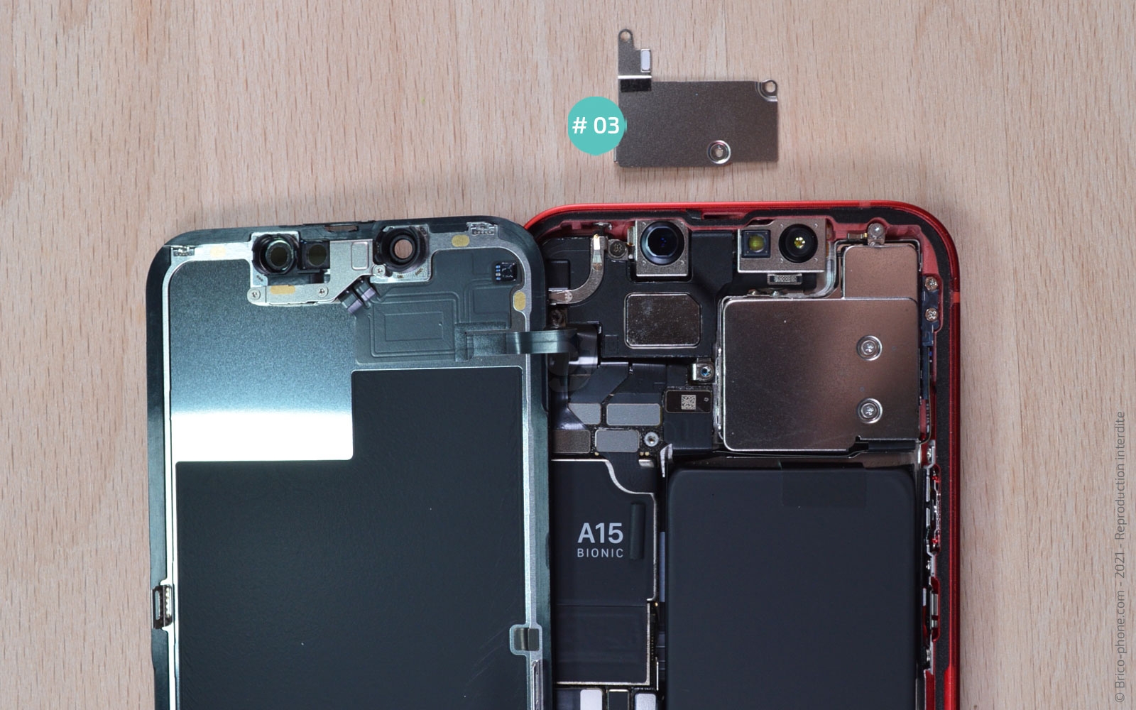 Changement du haut-parleur externe sur iPhone 13 Mini photo 4