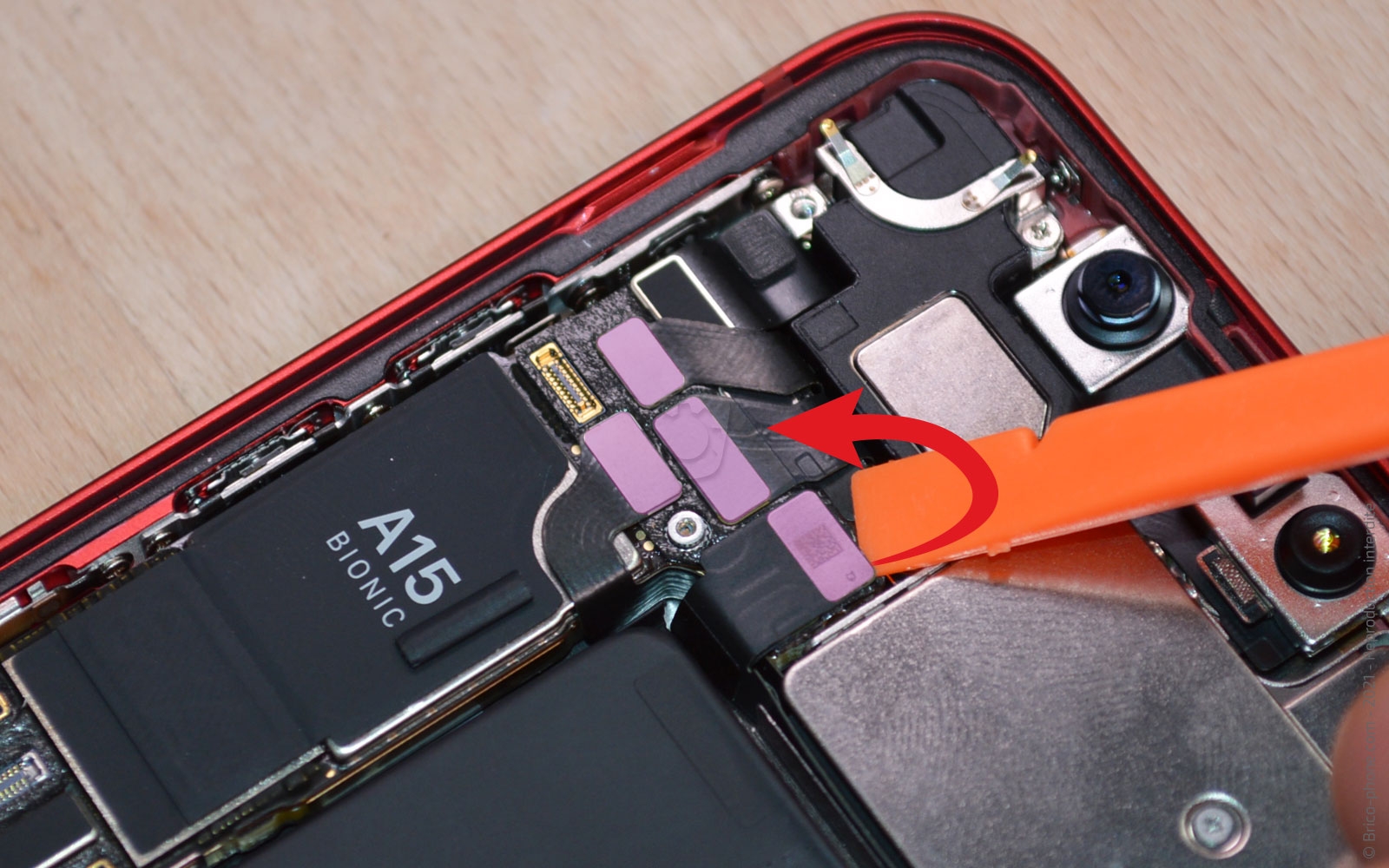 Changement haut-parleur interne et/ou caméra avant sur iPhone 13 Mini photo 1