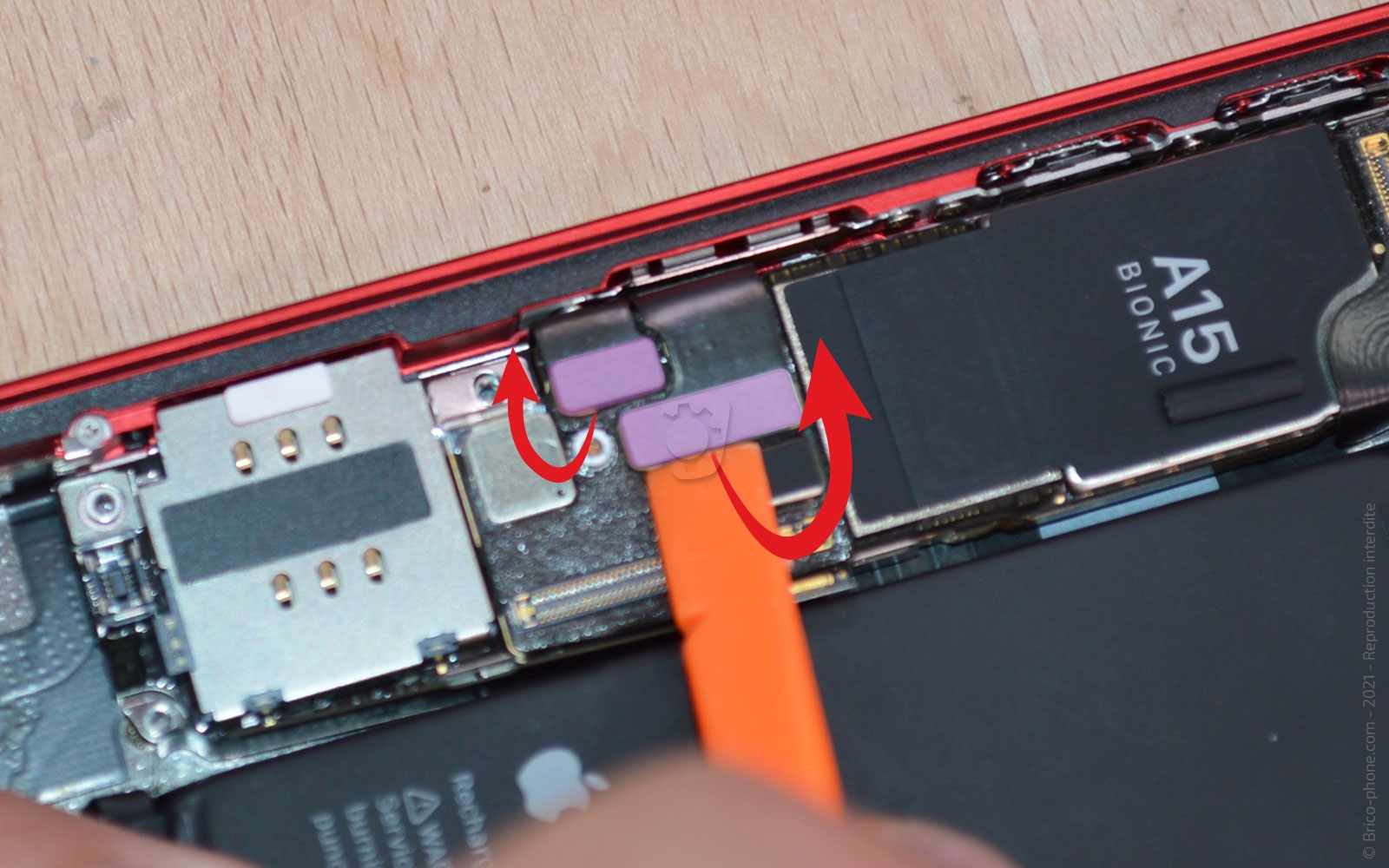 Changement haut-parleur interne et/ou caméra avant sur iPhone 13 Mini photo 3