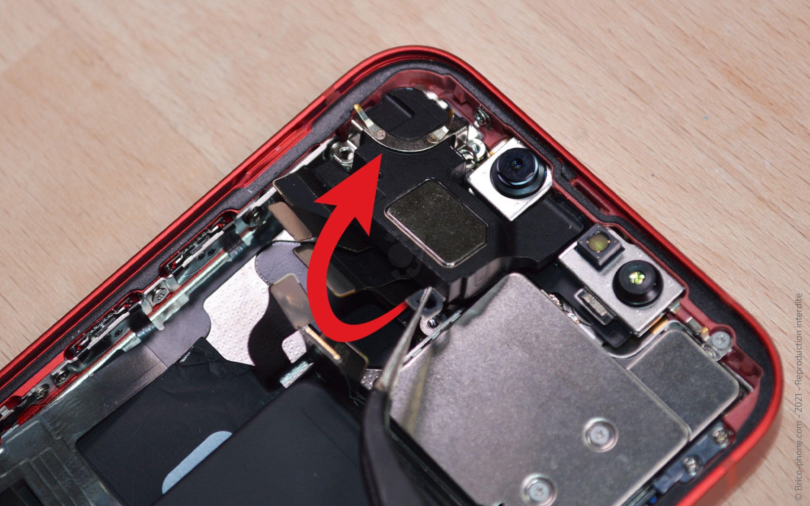 Changement haut-parleur interne et/ou caméra avant sur iPhone 13 Mini photo 3