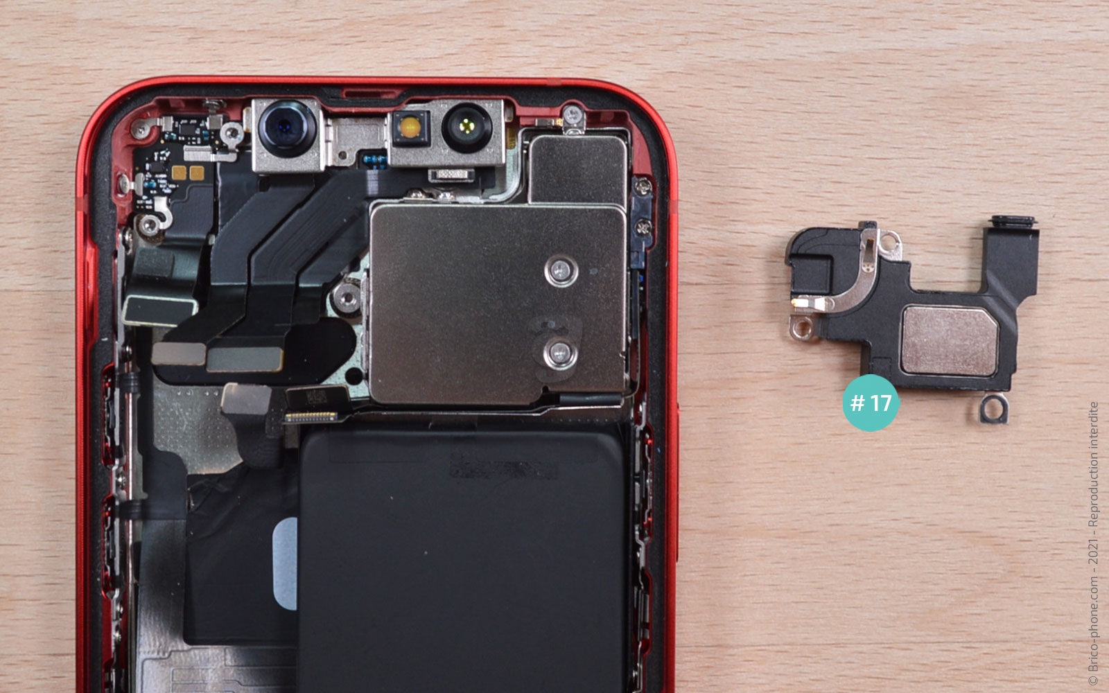 Changement haut-parleur interne et/ou caméra avant sur iPhone 13 Mini photo 4