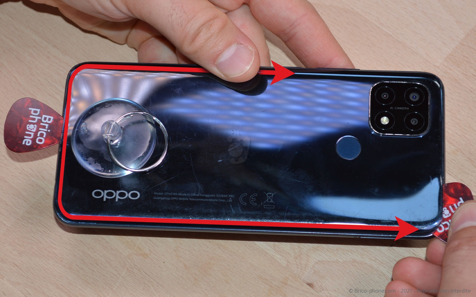 Changement de l'écran (vitre + LCD) sur A15 photo 3