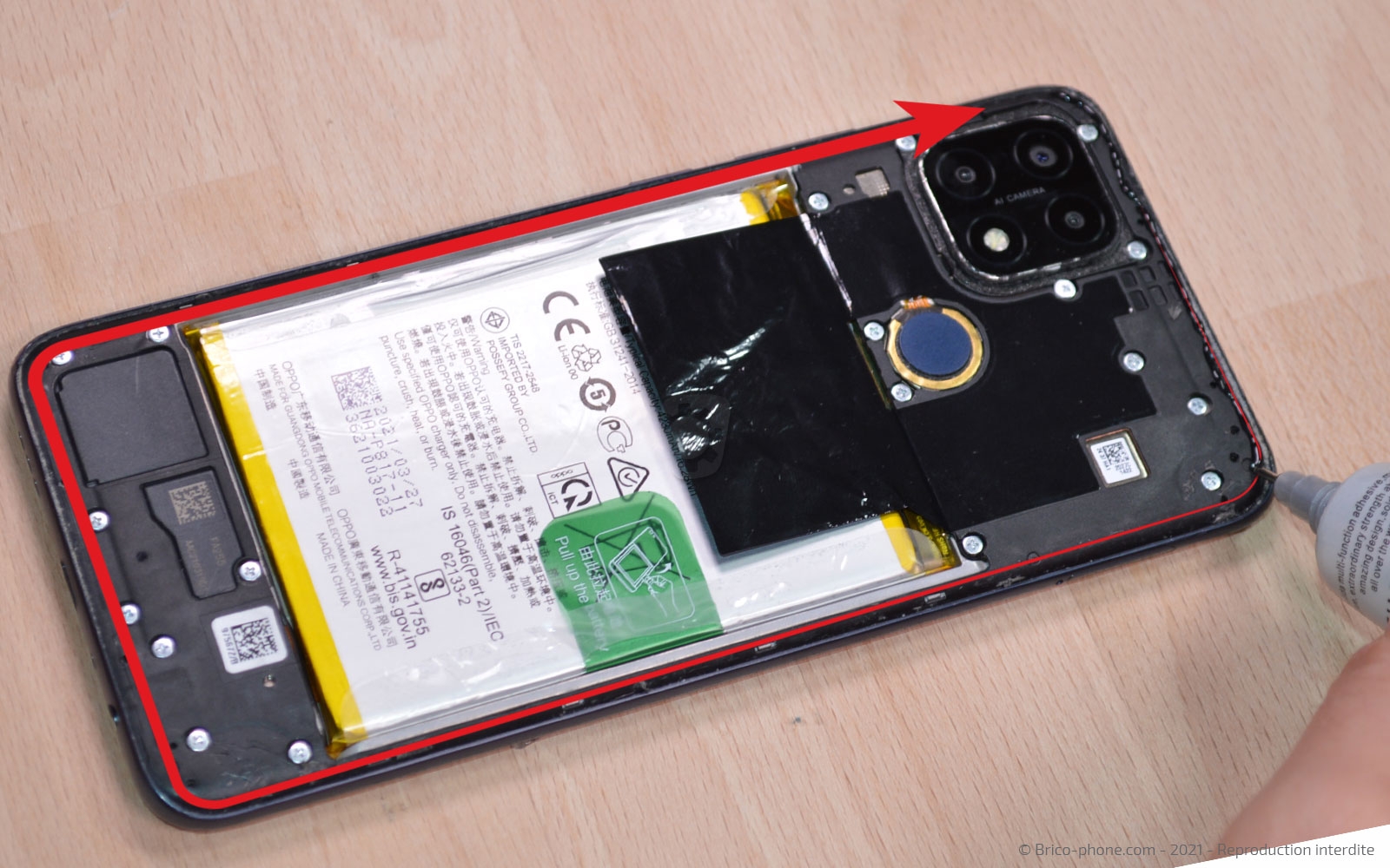 Changement de batterie sur A15 photo 1