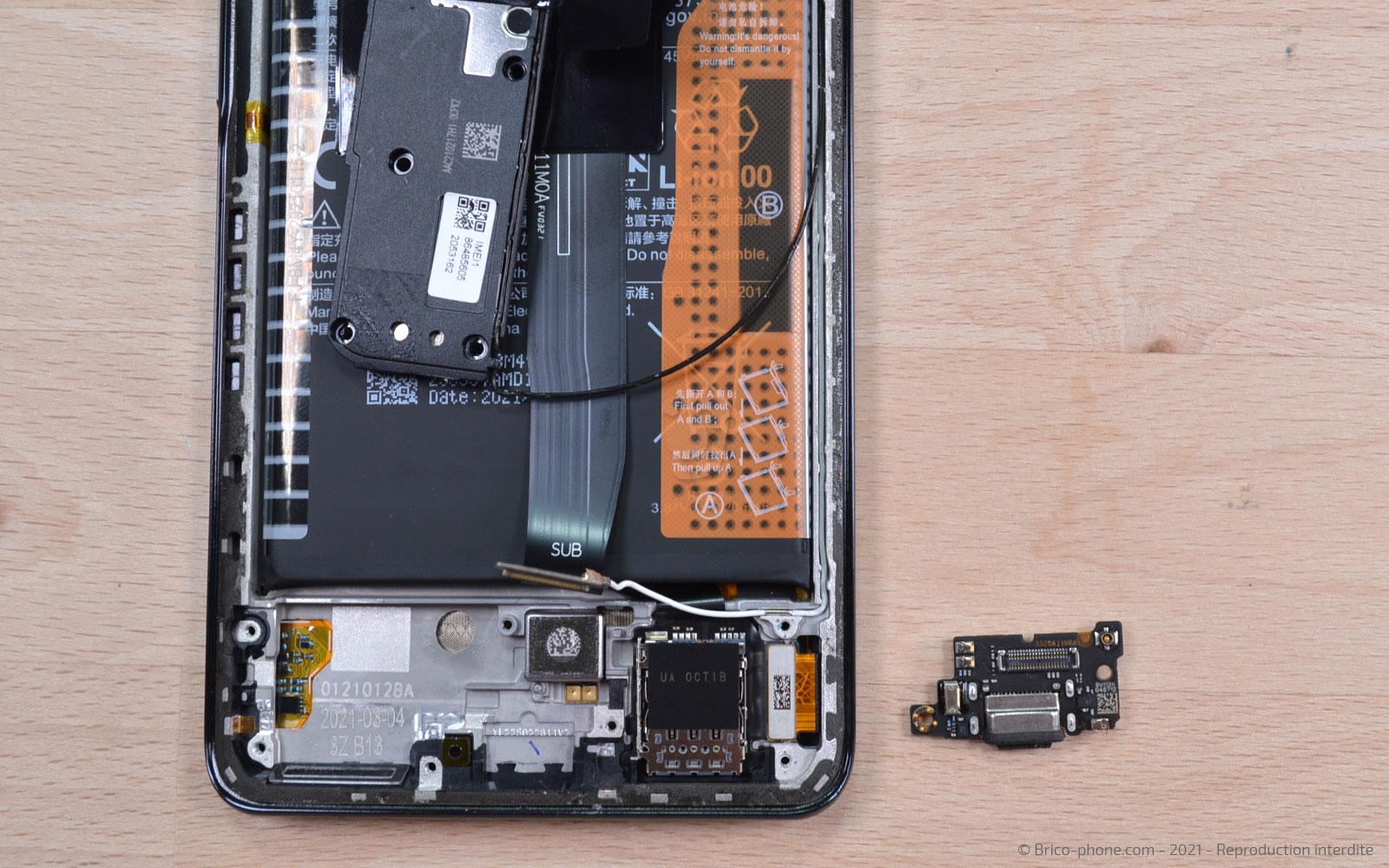 Comment changer le connecteur de charge sur Poco F3 photo 3