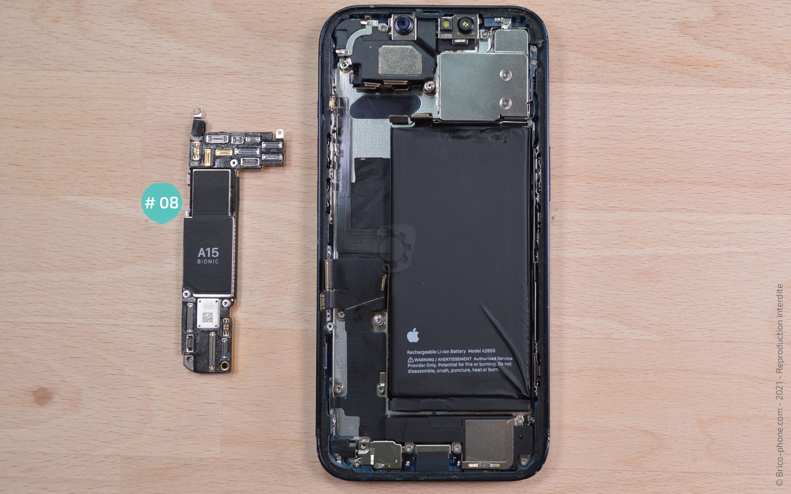 Changement du buzzer (HP interne) sur iPhone 13 photo 4