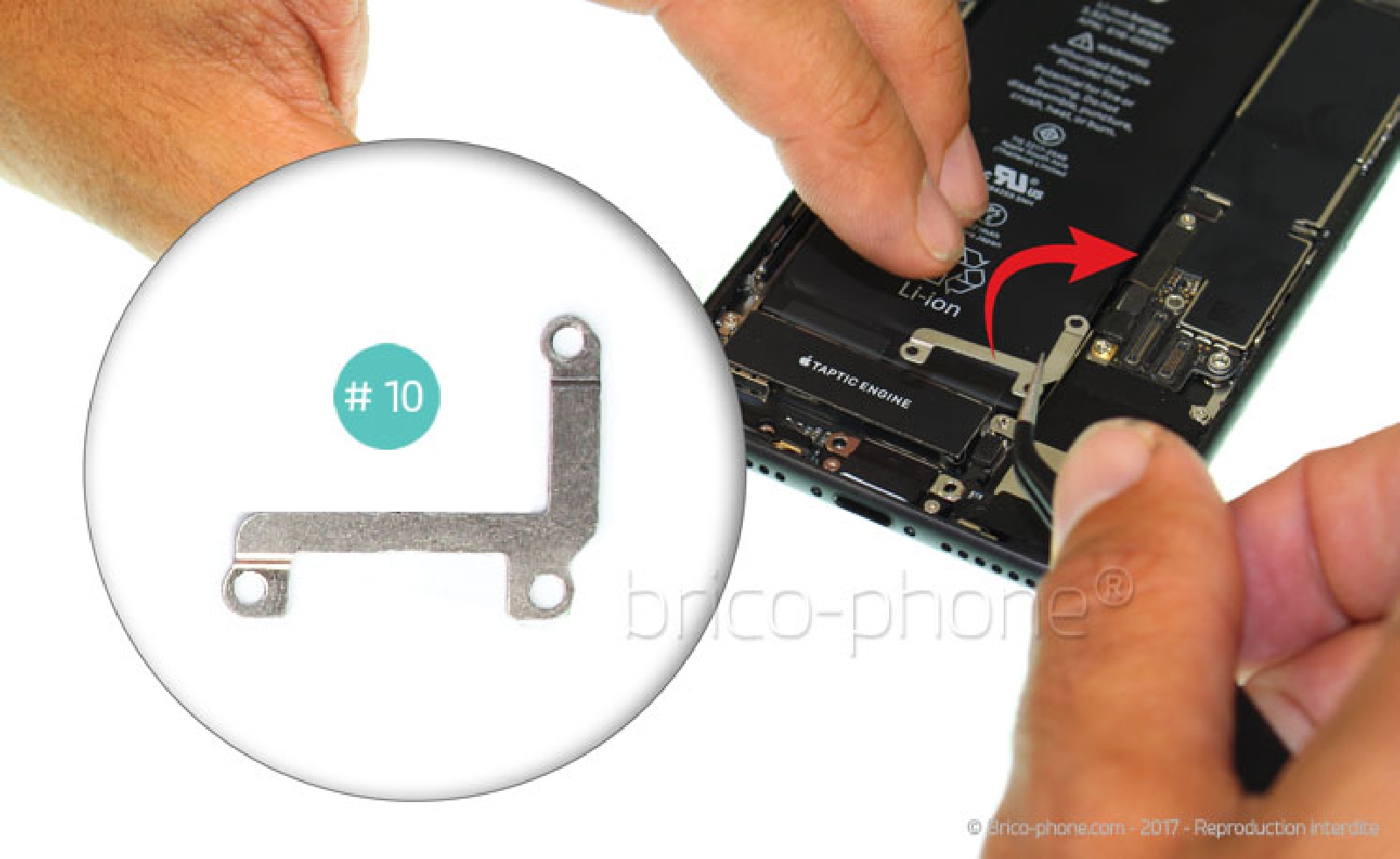 Changement d'antenne GSM (nappe rallonge) sur iPhone 8 photo 4