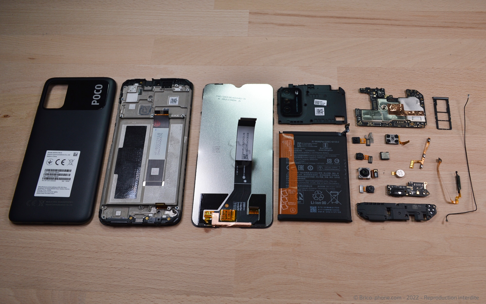 Démontage complet sur Poco M3 photo 1