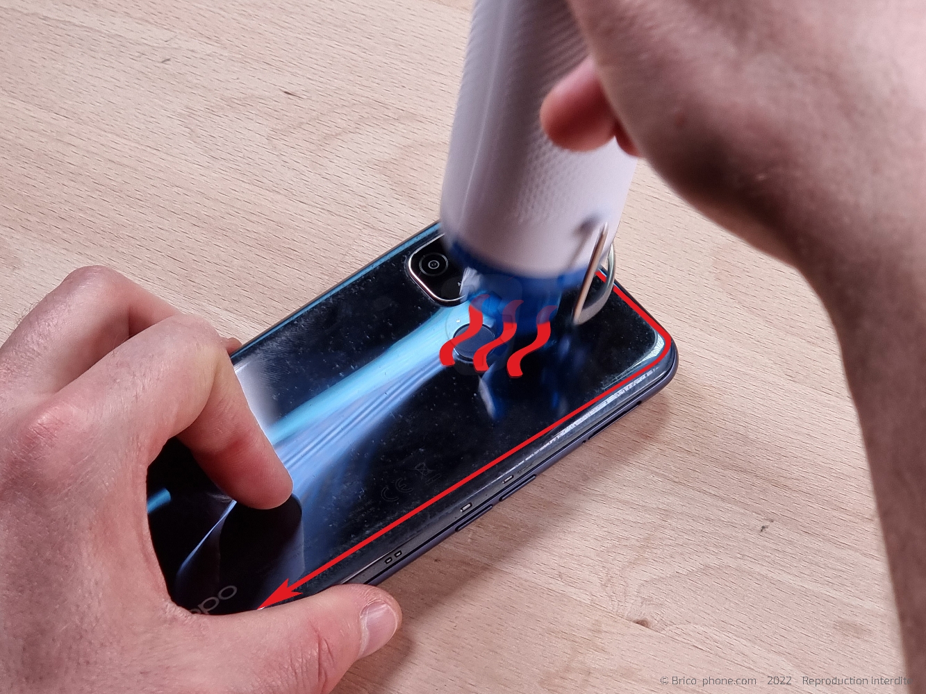 Changement de batterie sur A53S photo 2