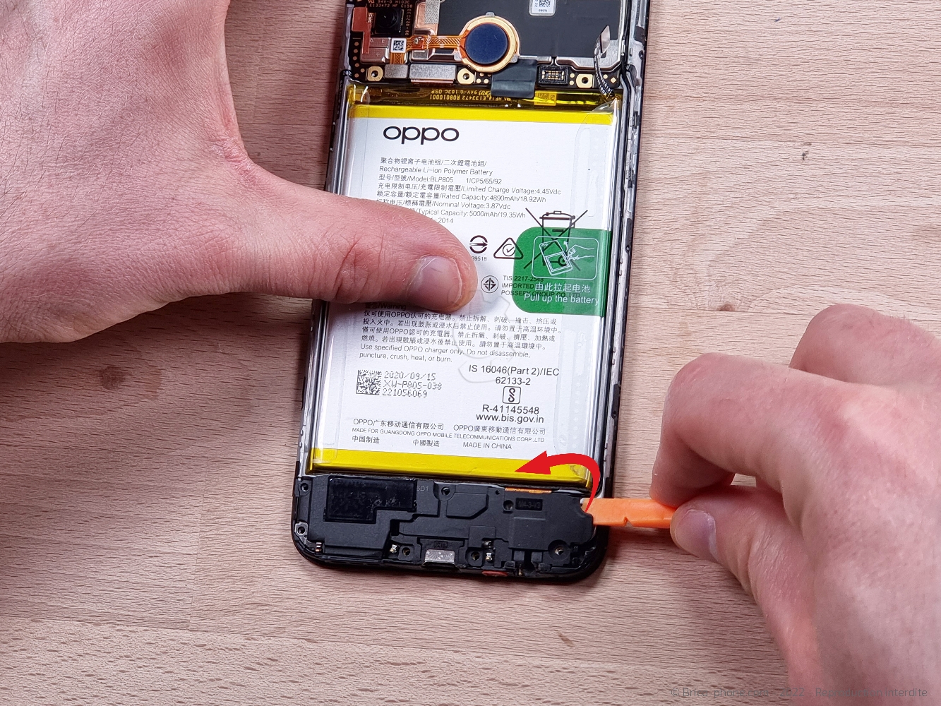 Changement du connecteur de charge sur A53S photo 1