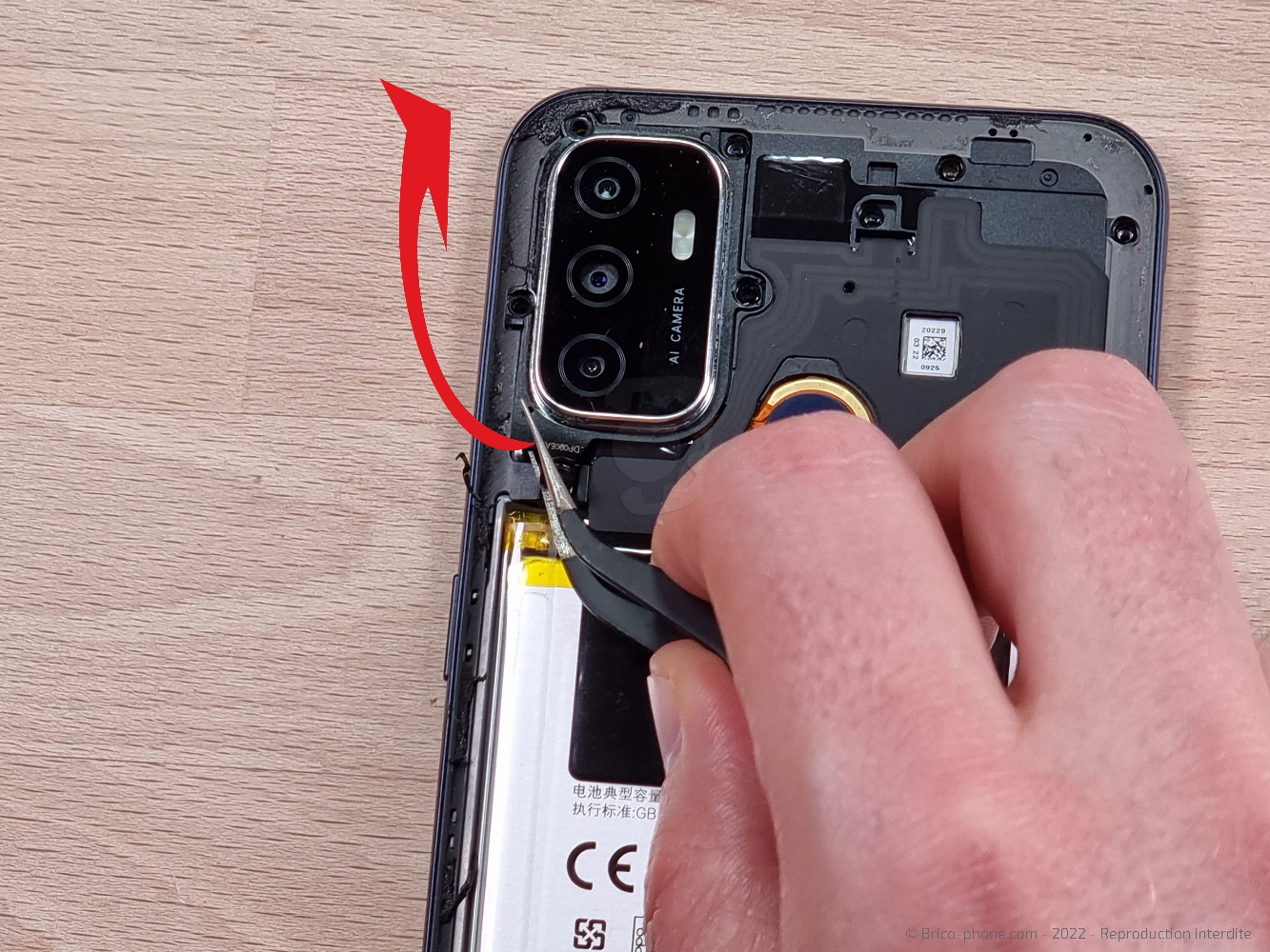 Changement du connecteur de charge sur A53S photo 3