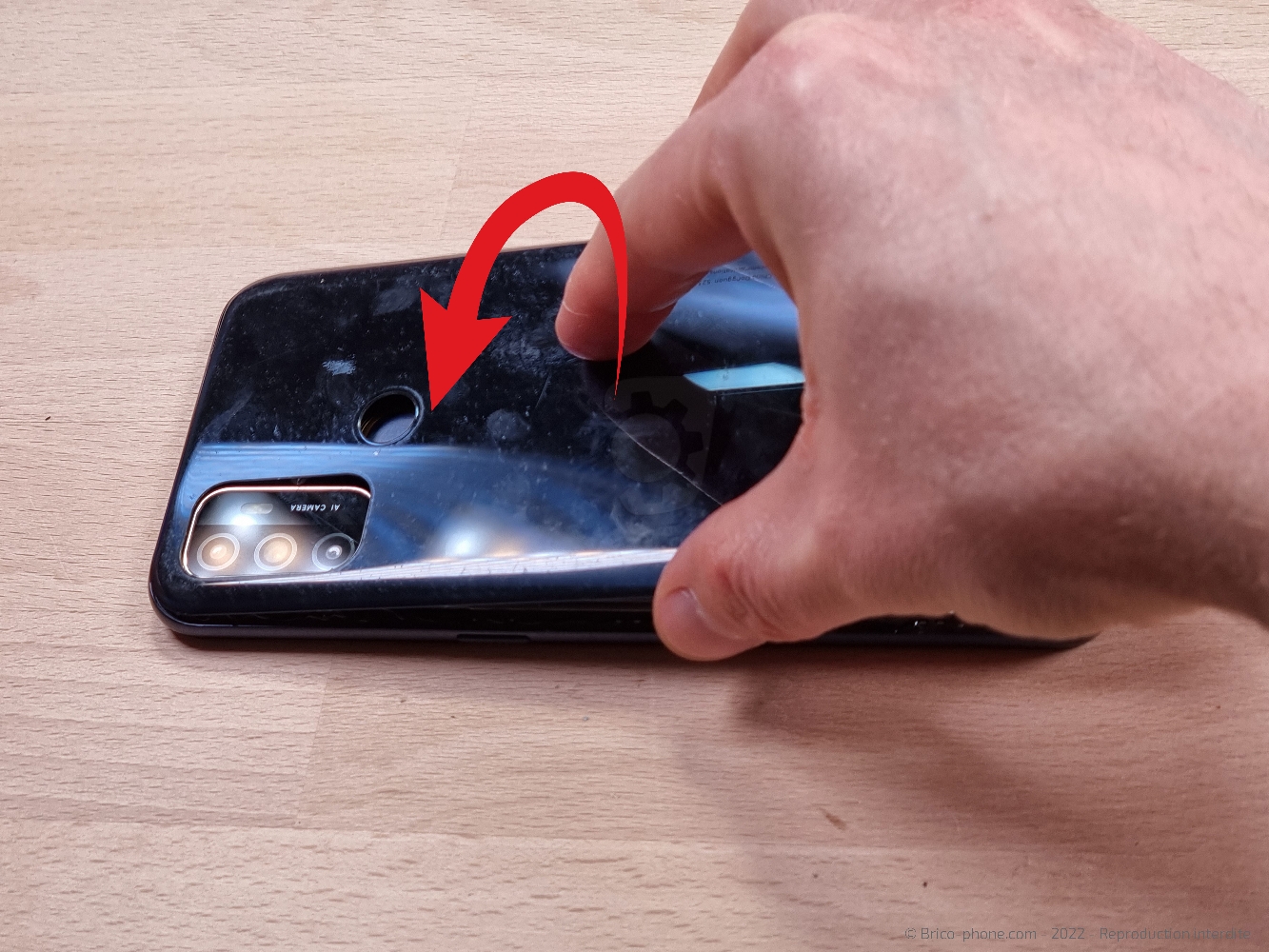 Changement de la vitre arrière sur A53S photo 3