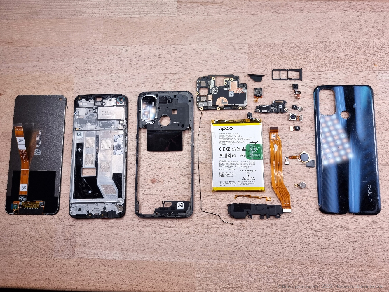 Démontage complet sur A53S photo 1