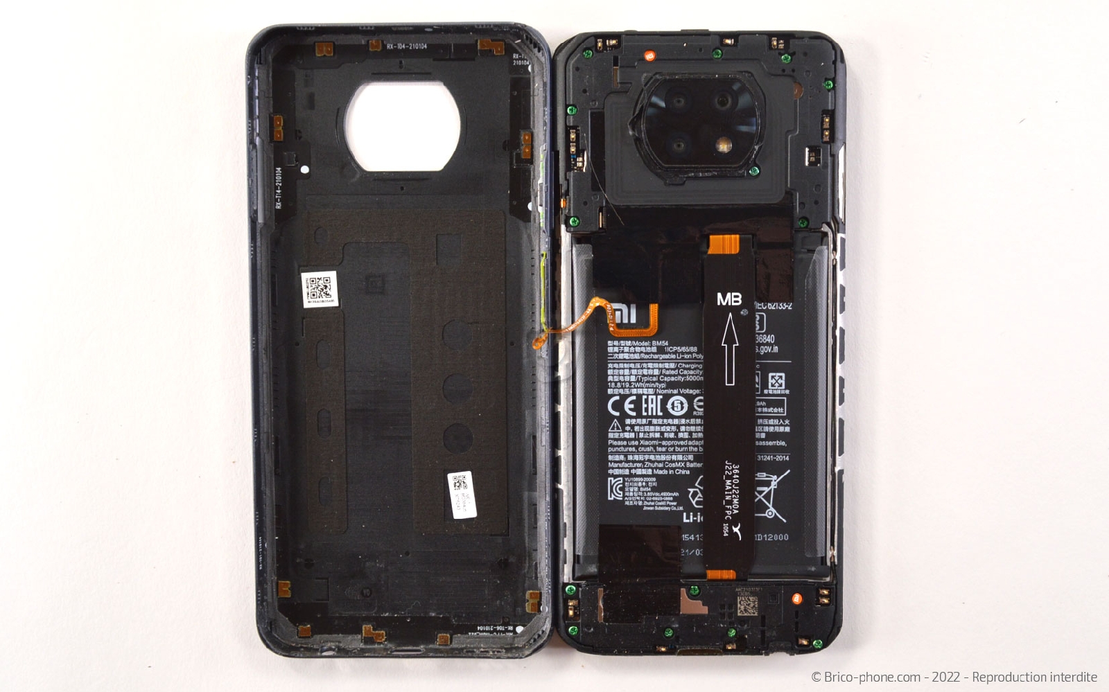 Comment changer la coque arrière  sur Redmi note 9T photo 4