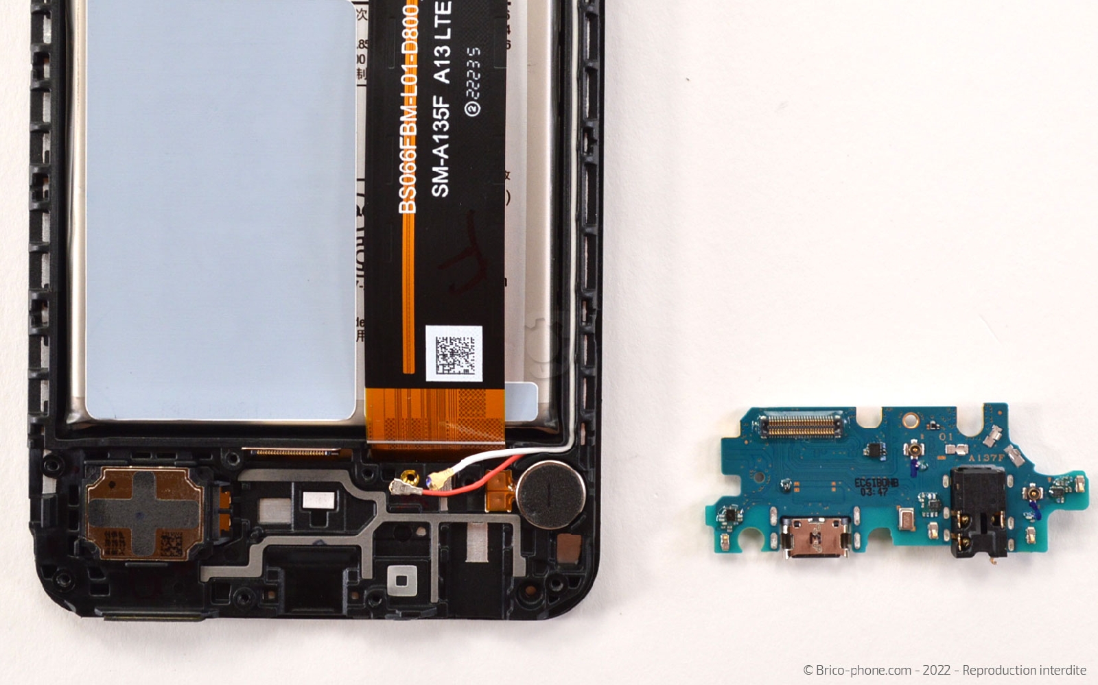 Comment remplacer le connecteur de charge sur Galaxy A13 photo 4