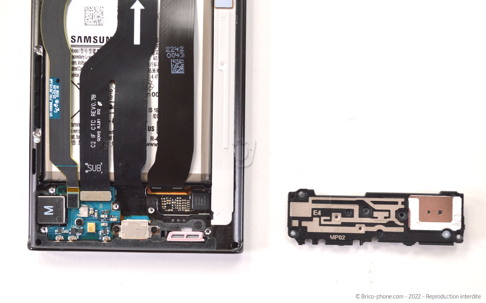 Comment changer le connecteur de charge sur Galaxy Note 20 Ultra 5G photo 3