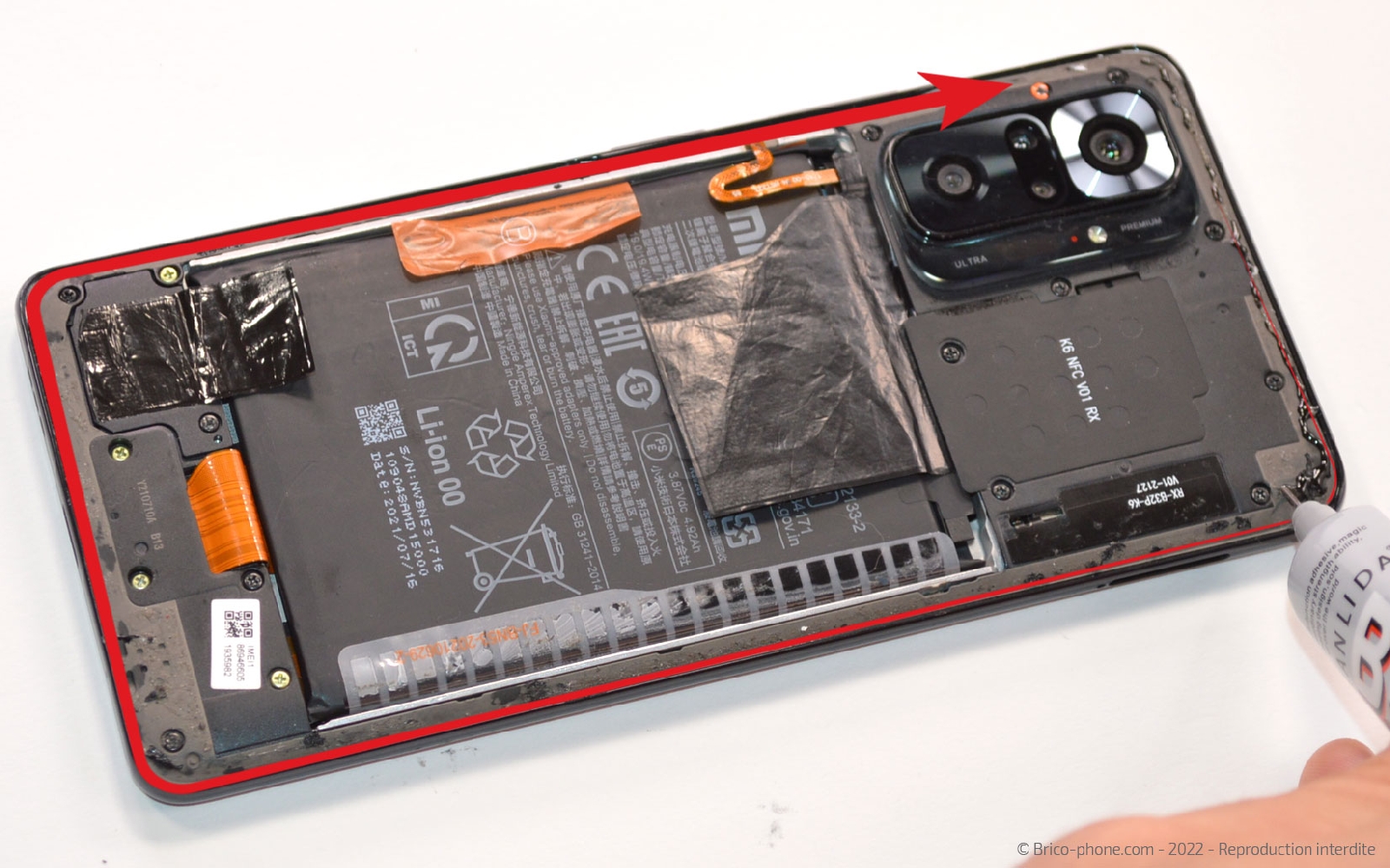 Comment changer la batterie sur Redmi Note 10 Pro photo 1