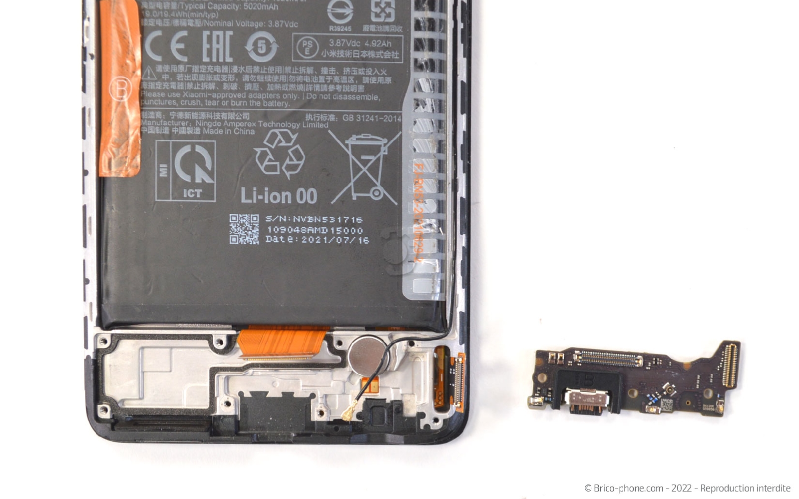 Comment remplacer le connecteur de charge sur Redmi Note 10 Pro photo 4