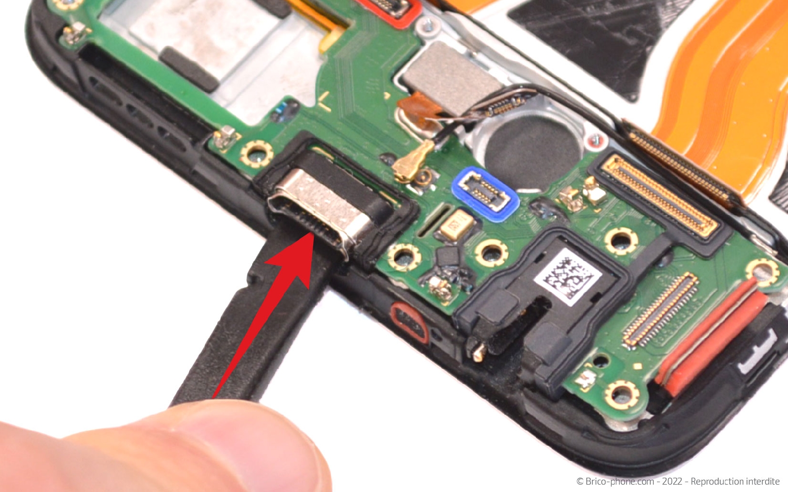 Comment remplacer le connecteur de charge sur A94 5G photo 3