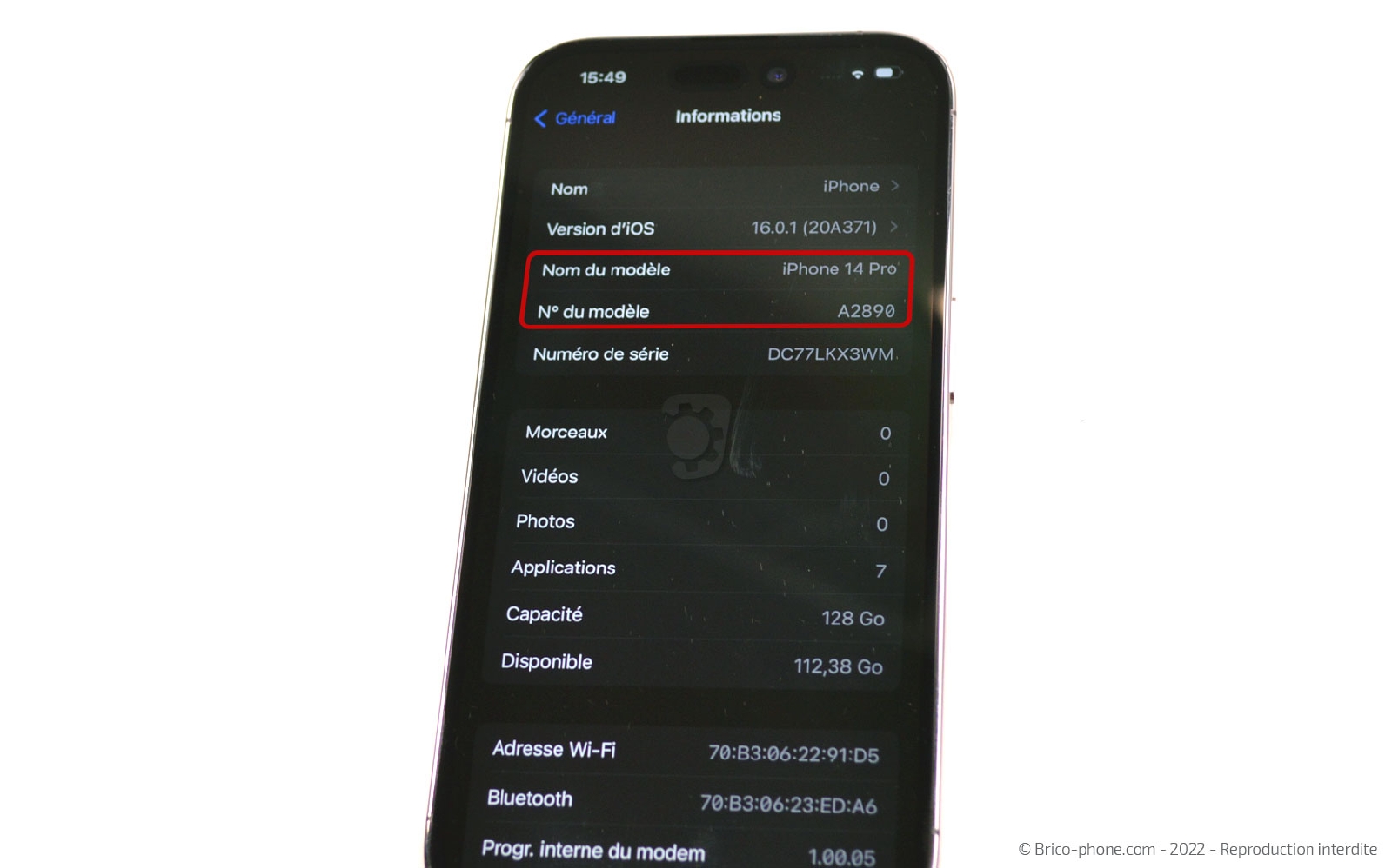 Comment changer la batterie sur iPhone 14 Pro photo 1