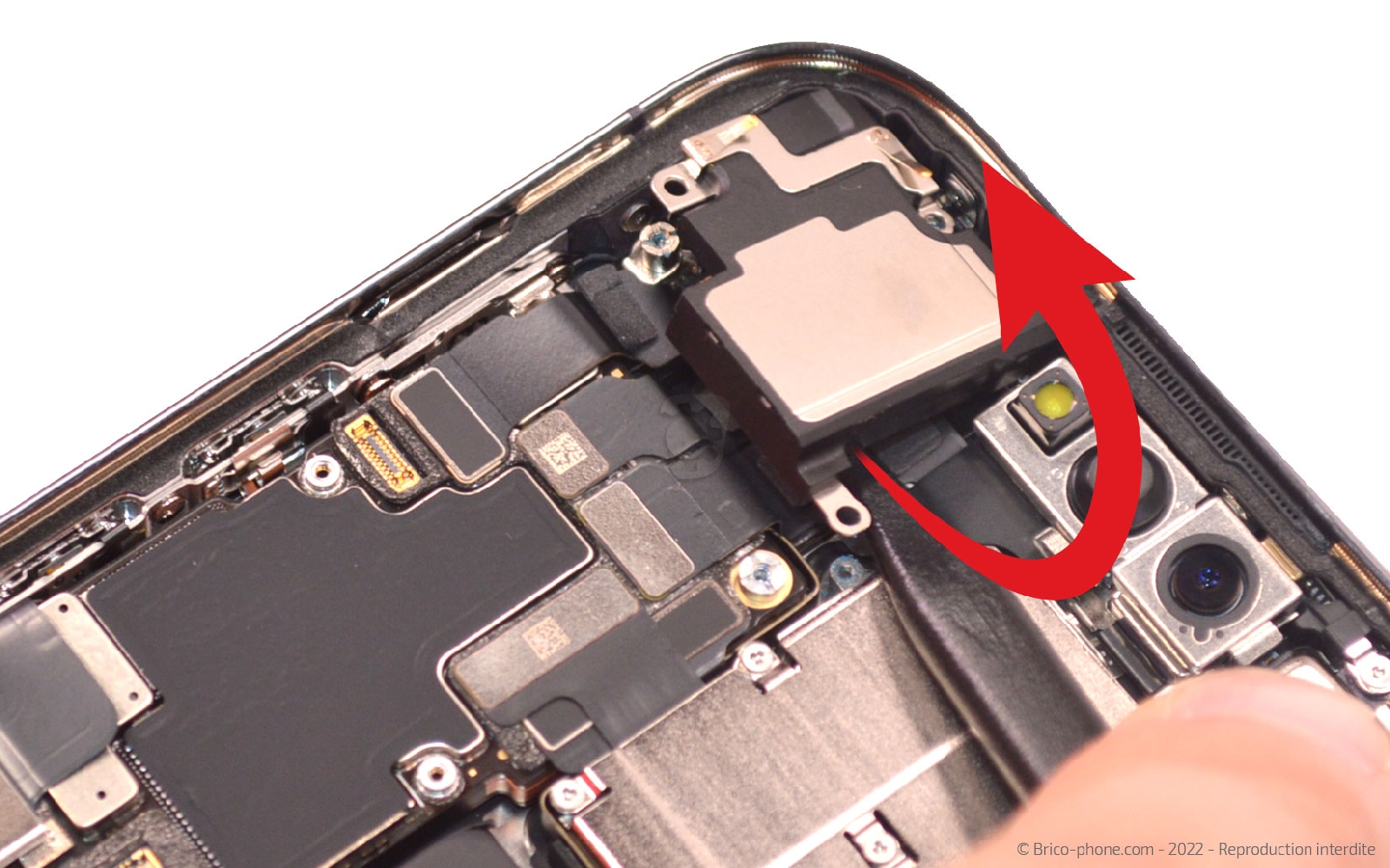 Comment changer l'écouteur de l'oreille sur iPhone 14 Pro photo 2