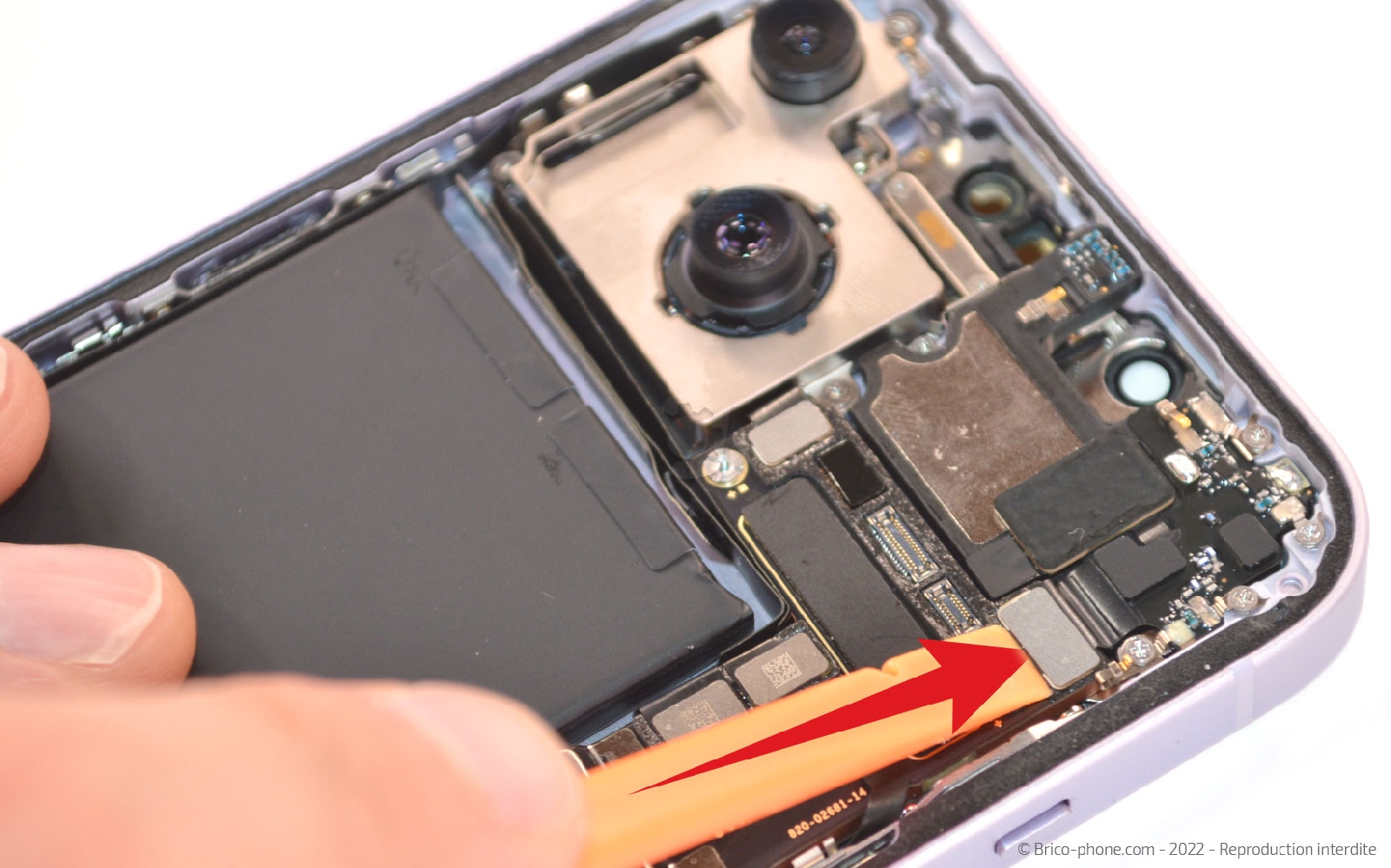 Comment changer le haut-parleur interne sur iPhone 14 photo 2