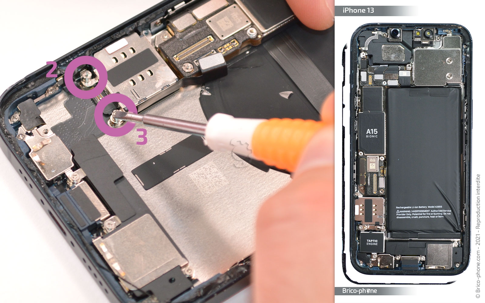 Comment remplacer le châssis complet sur iPhone 13 photo 3