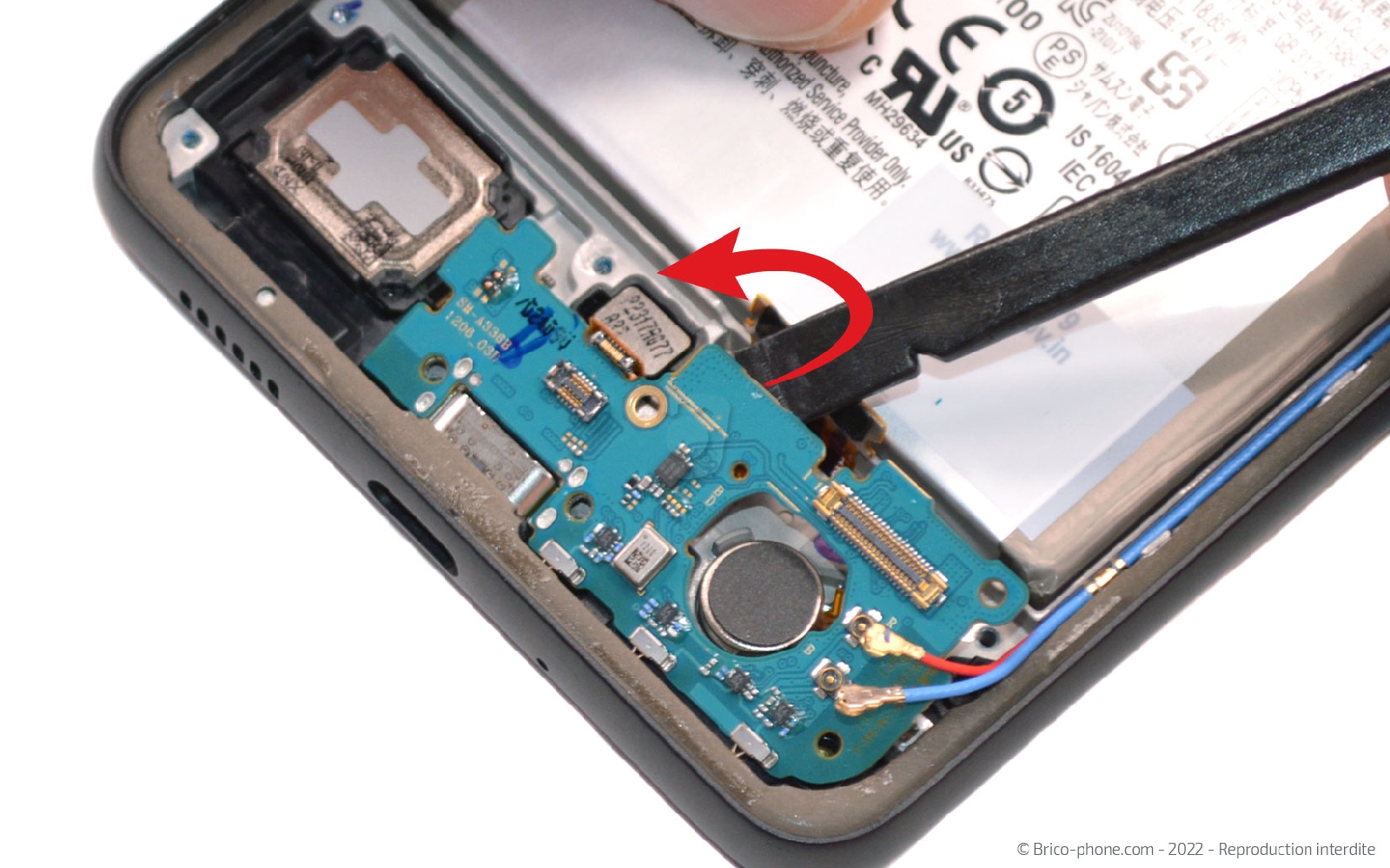 Comment changer le connecteur de charge sur Galaxy A33 5G photo 2