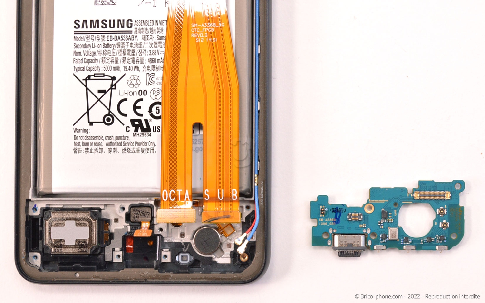 Comment changer le connecteur de charge sur Galaxy A33 5G photo 3