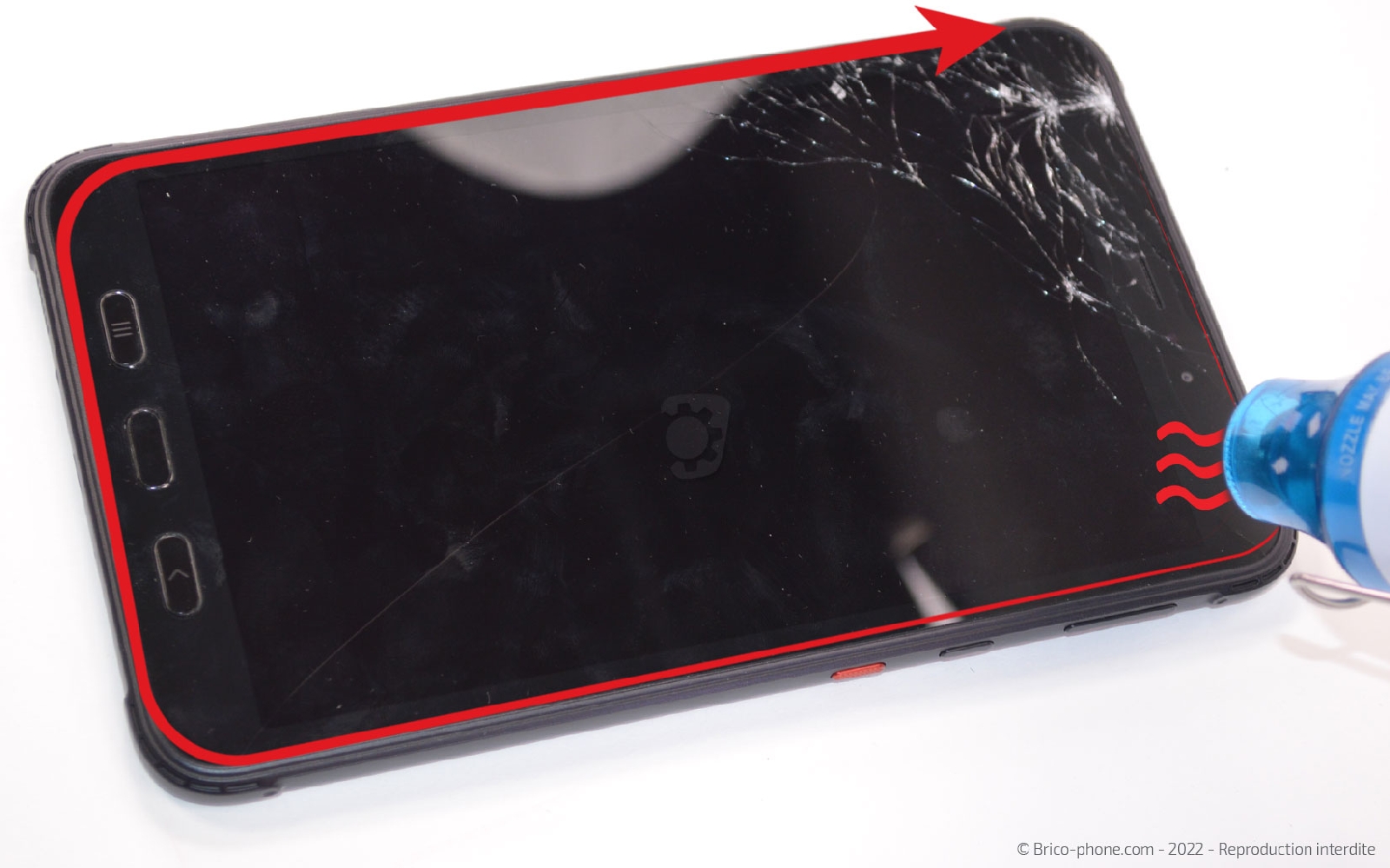 Comment remplacer l'écran sans les boutons sur Galaxy Tab Active 3 (SM-T575) photo 2