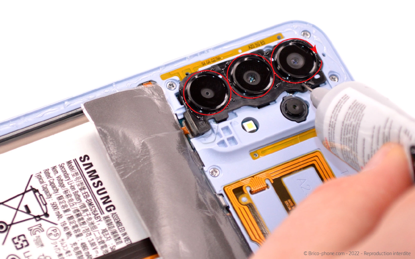 Comment changer le bloc écran  sur Galaxy A23 (5G) photo 2