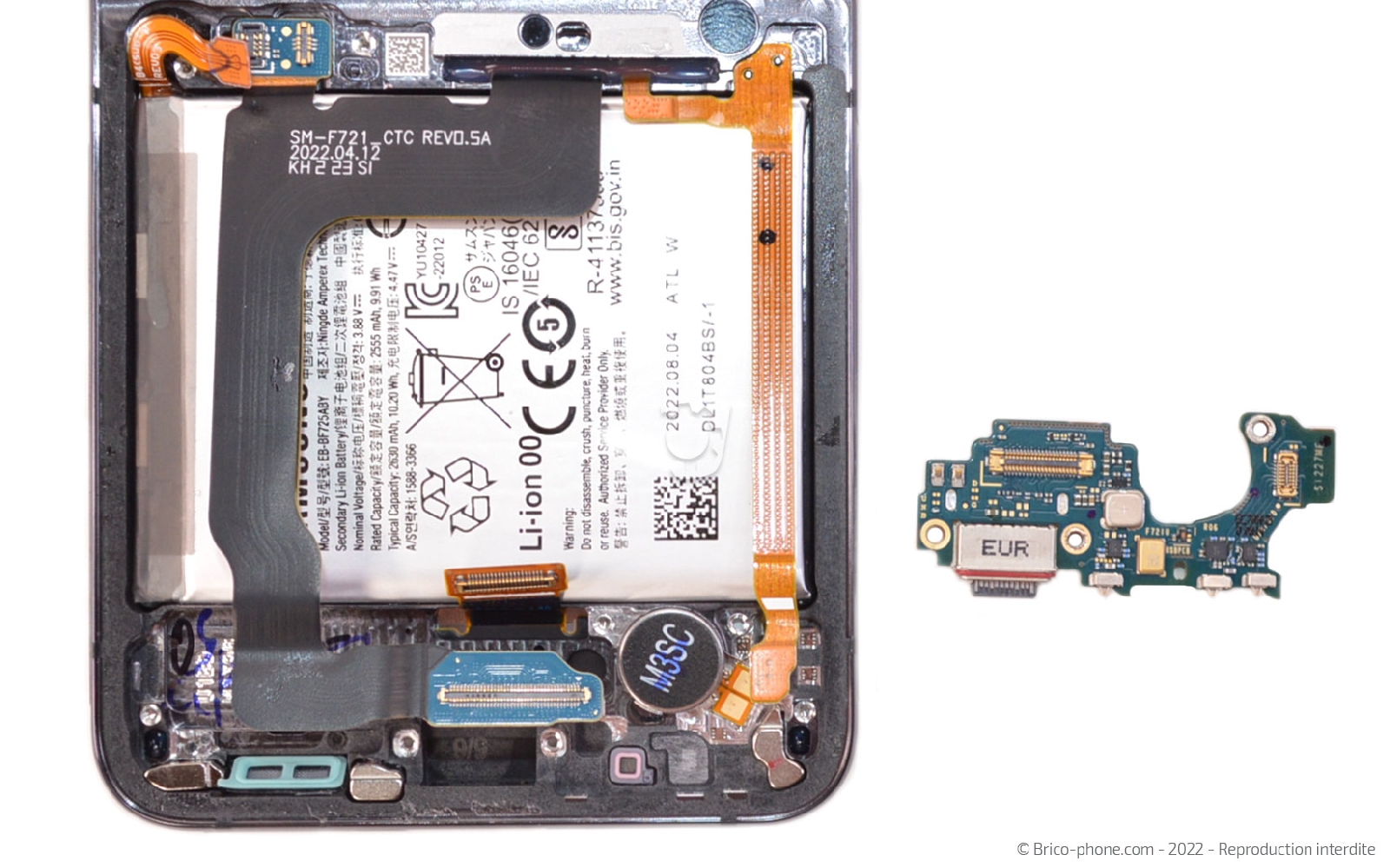 Comment changer les batteries sur Galaxy Z Flip4 photo 4